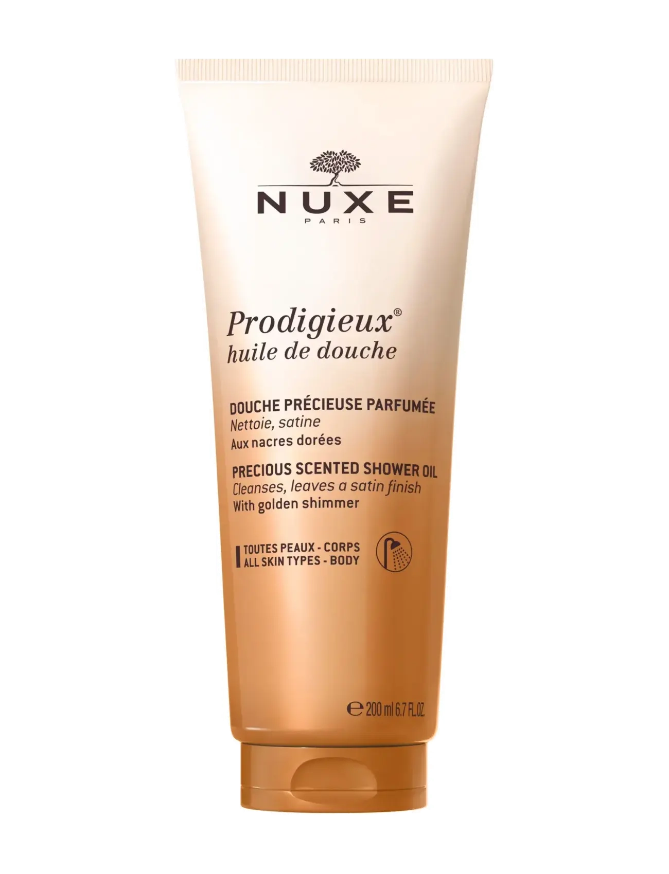 NUXE Prodigieuse Shower Oil Body 200 Ml, Shower Vinegar & Dressing Bottles, Nude, Str: 200ML