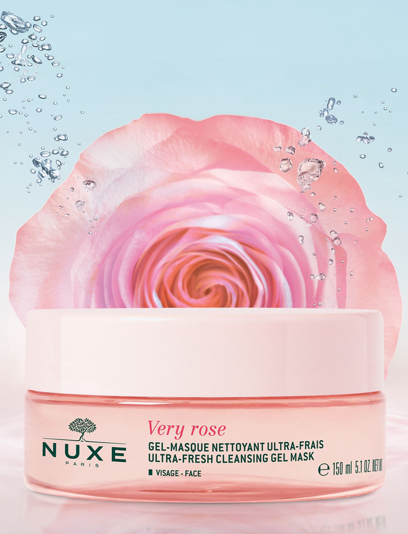 NUXE - VERY ROSE CLEANSING GEL MASK 150 ML - fugtgivende masker - clear - 1