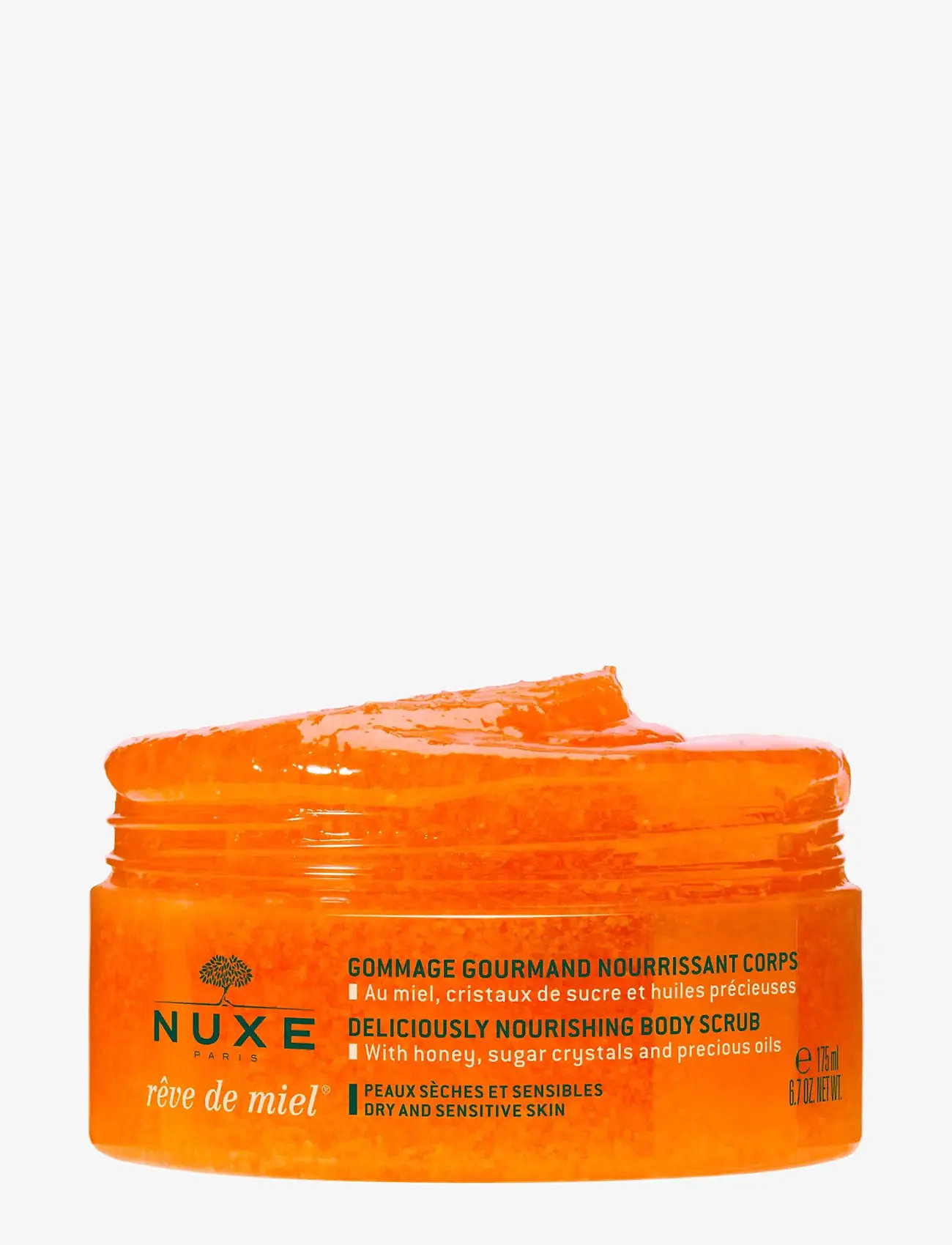 NUXE - DELICIOUSLY NOURISHING BODY SCRUB 175 ML - skrub & exfoliering - krop - clear - 2