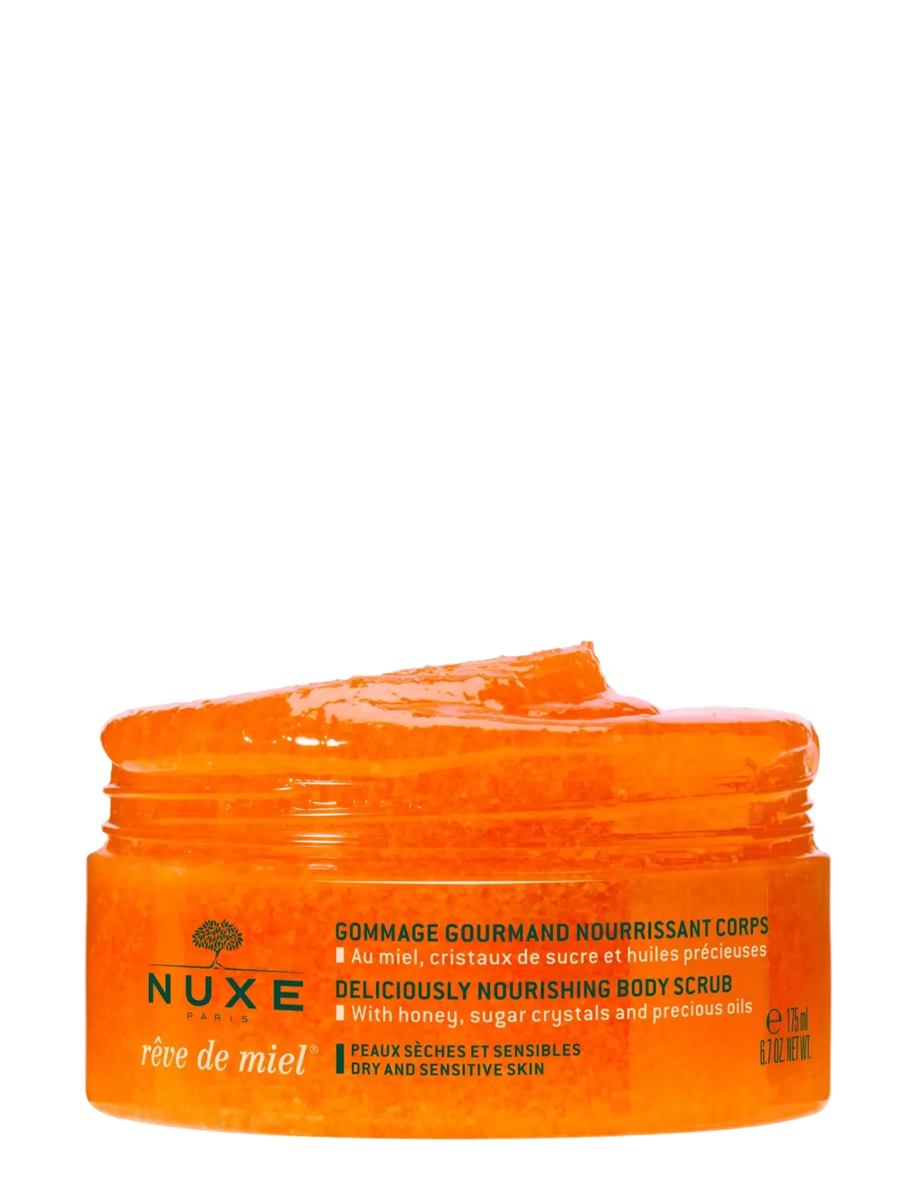 NUXE - DELICIOUSLY NOURISHING BODY SCRUB 175 ML - før solen - clear - 2