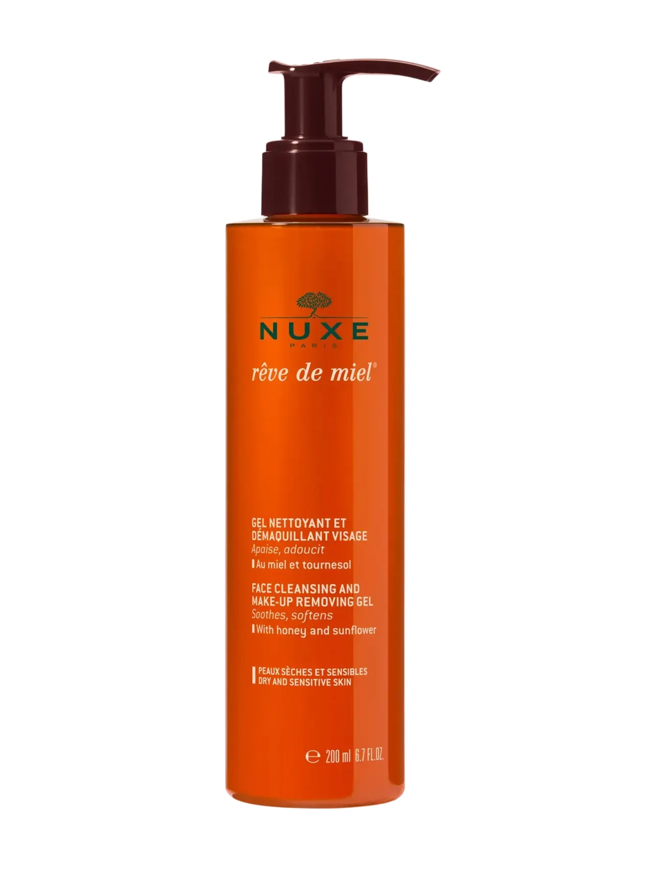 NUXE Face Cleansing And Make-Up Removing Gel 200 Ml, Ansigtsvask & Rensemiddel, Nude, Str: 200ML