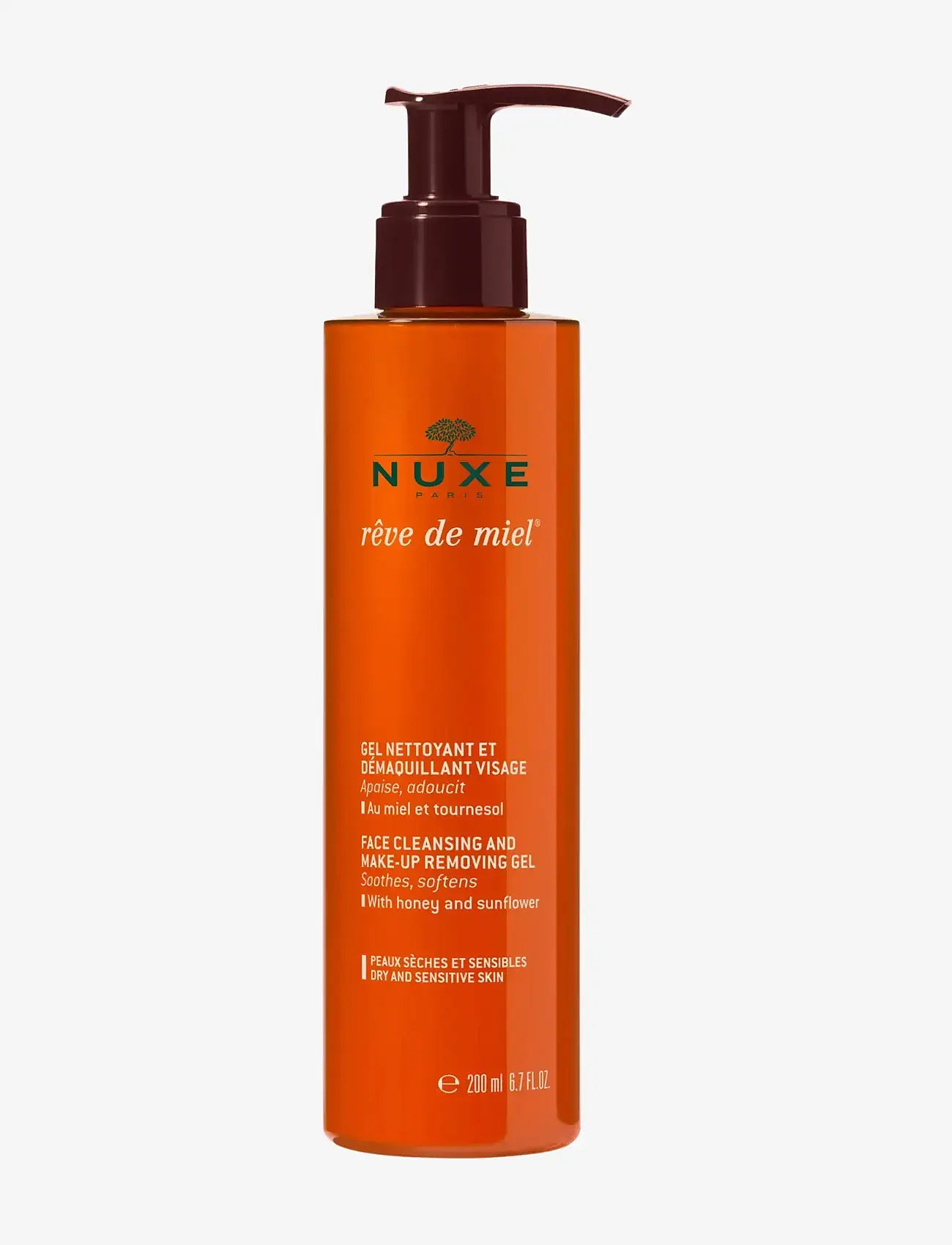 NUXE - FACE CLEANSING AND MAKE-UP REMOVING GEL 200 ML - rensegel - clear - 1