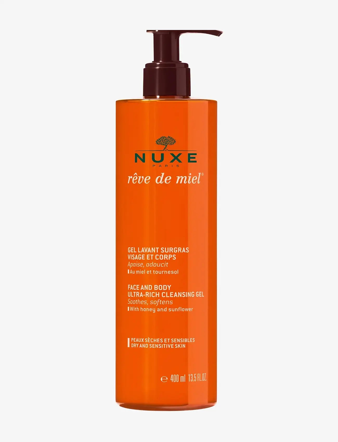 NUXE - FACE & BODY ULTRA RICH CLEANSING GEL 400 ML - rensegel - clear - 1