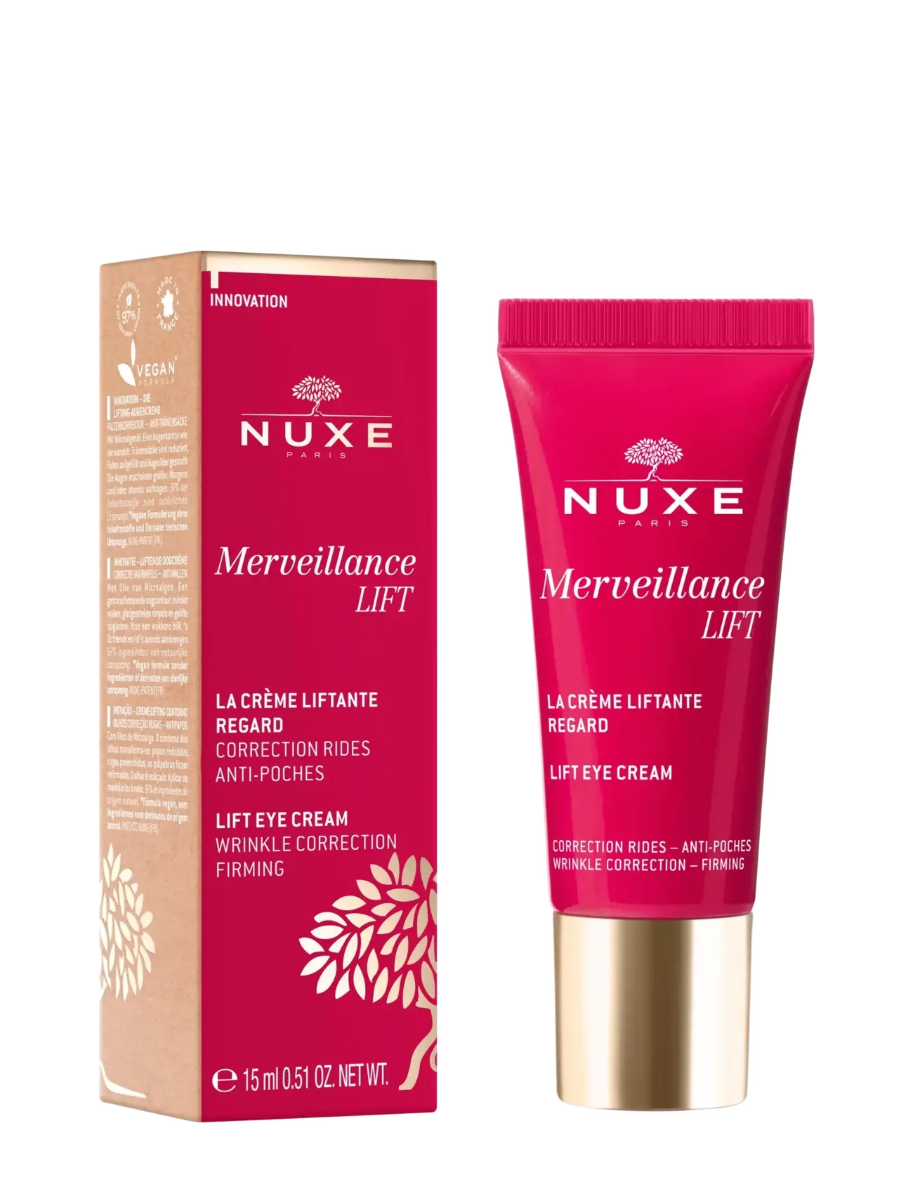 NUXE - MERVEILLANCE LIFT EYE CONTOUR CREAM 15 ML - augnkrem - no color - 2