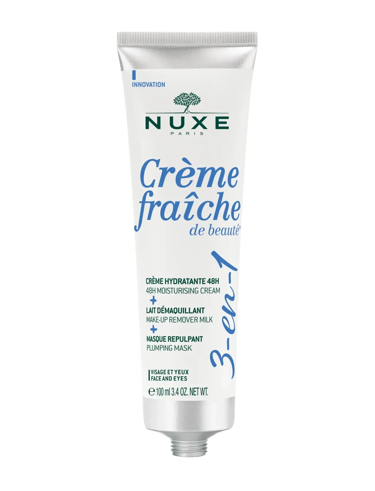 NUXE - CRÈME FRAÎCHE® 3-in-1 FACE CREAM, CLEANSER & MASK 100 ML - päivävoiteet - clear - 2
