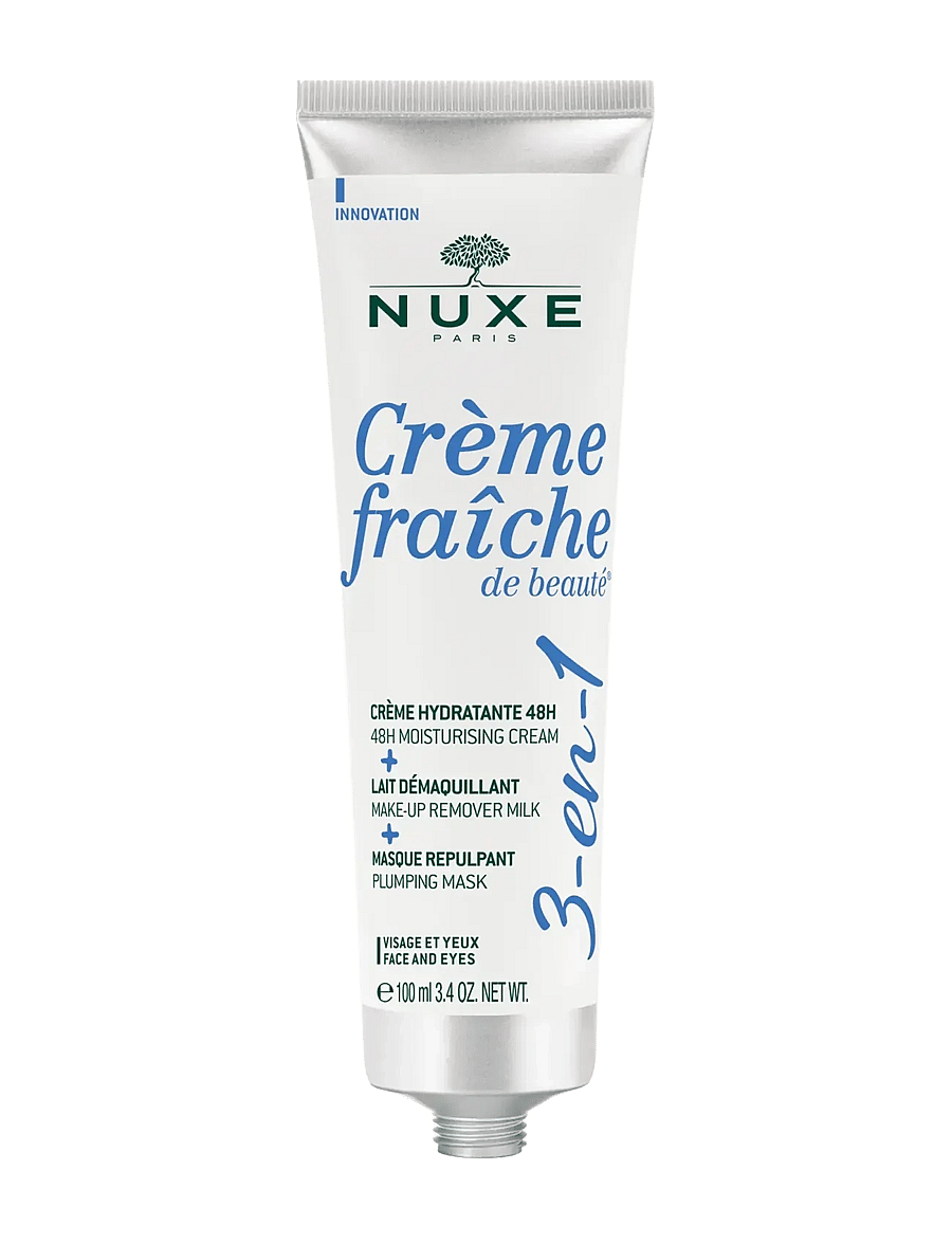 NUXE - CRÈME FRAÎCHE® 3-in-1 FACE CREAM, CLEANSER & MASK 100 ML - dagkrem - clear - 2
