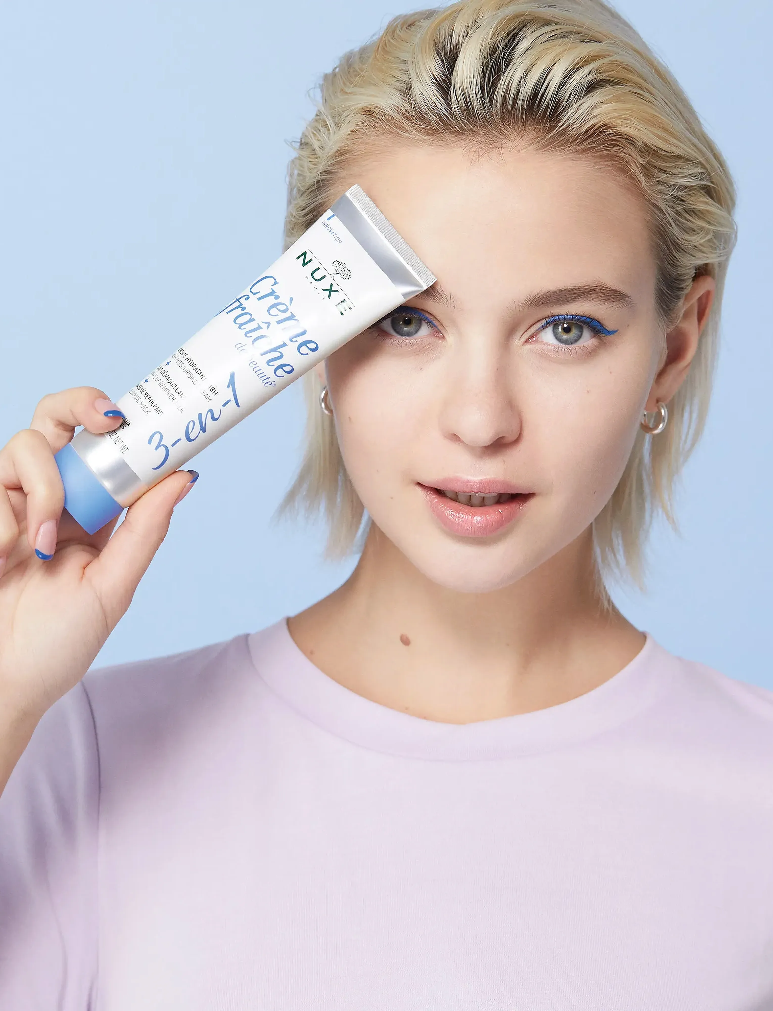 NUXE - CRÈME FRAÎCHE® 3-in-1 FACE CREAM, CLEANSER & MASK 100 ML - päivävoiteet - clear - 4