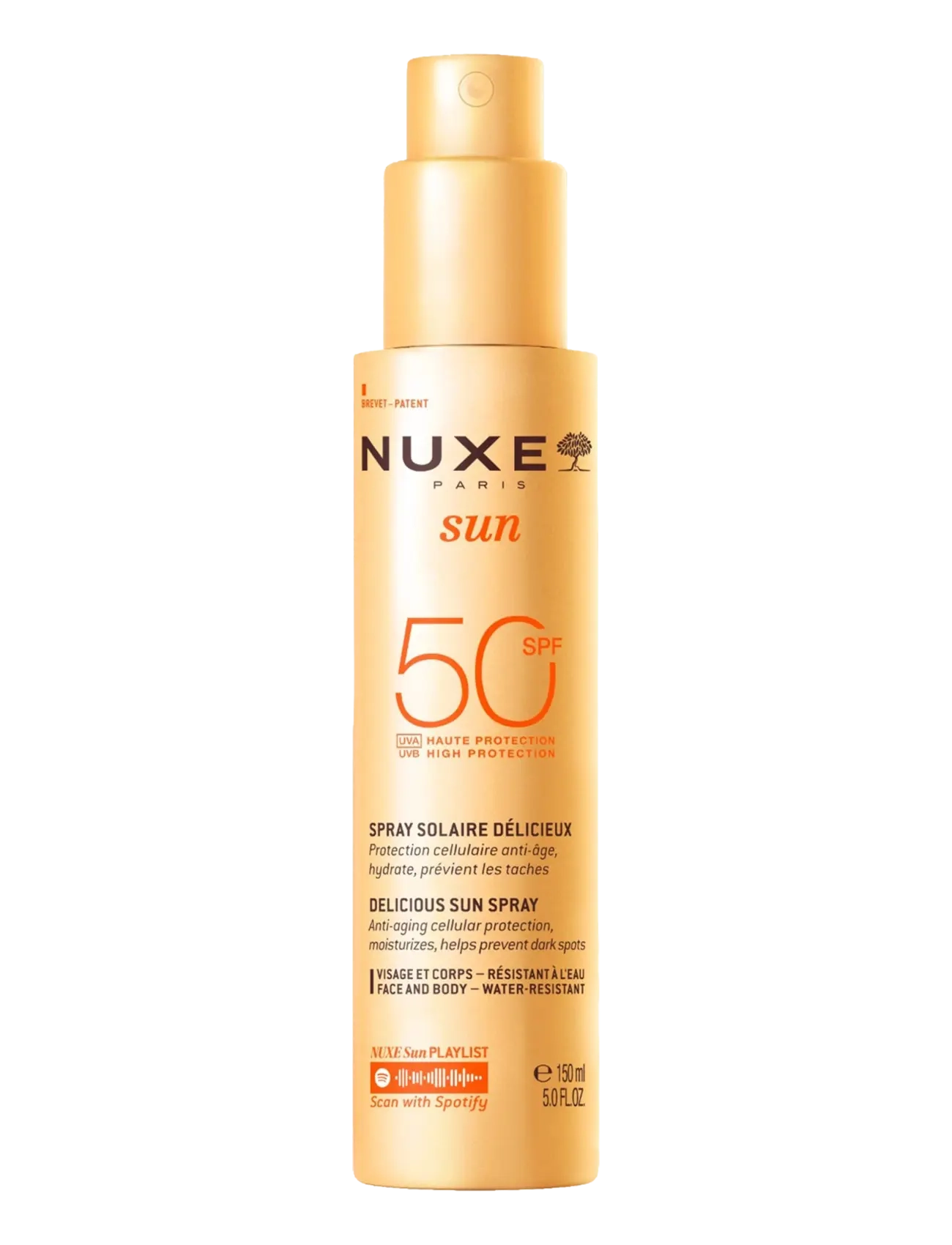 NUXE Sun Face & Body Spray Spf50, Ansigt, Nude, Str: 151 ml