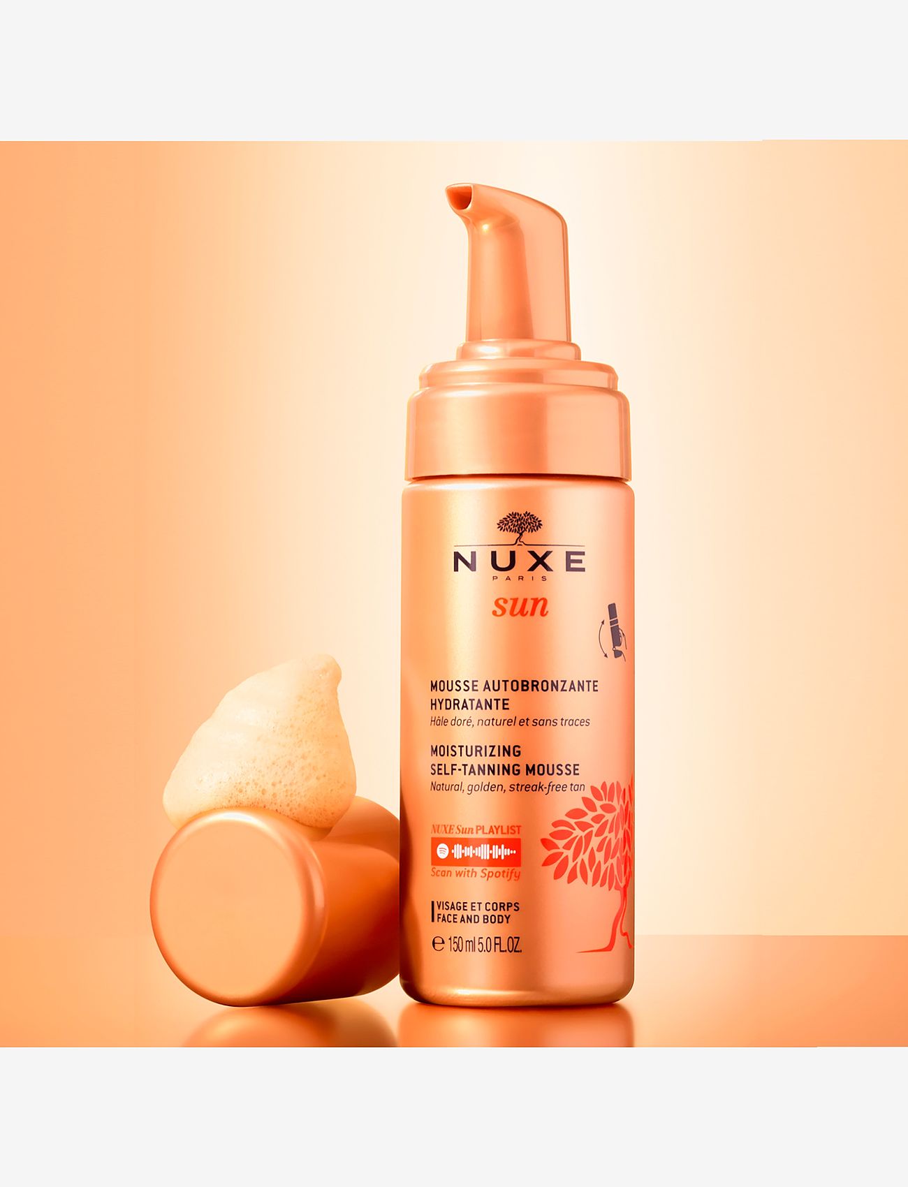 NUXE - SUN MOISTURIZING SELF-TANNING MOUSSE 150ML - mousse - clear - 2