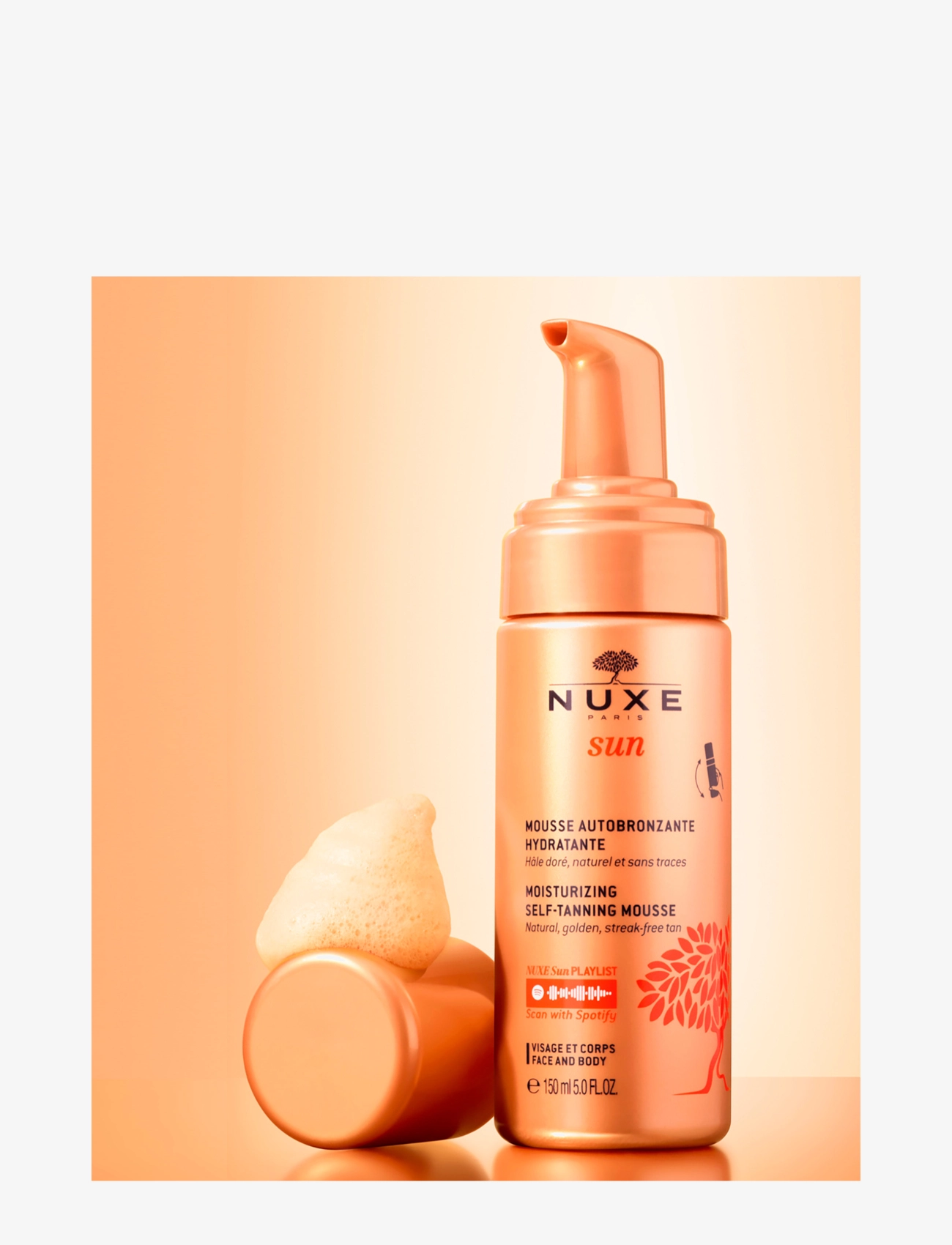 NUXE - SUN MOISTURIZING SELF-TANNING MOUSSE 150ML - mousse - clear - 2