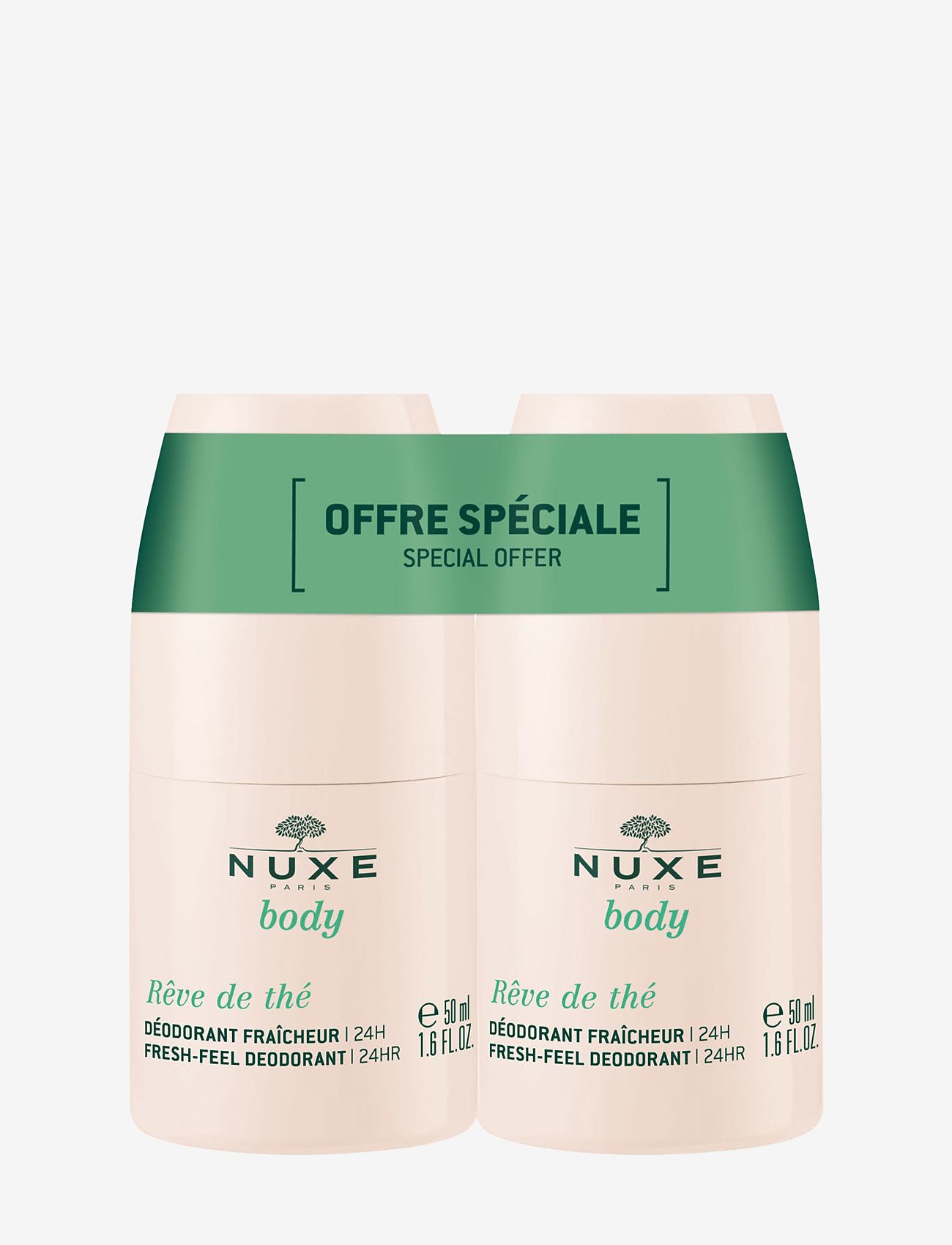 NUXE - RDT DEO ROLL ON DUOPACK 2 X 50 ML - roll on deoer - clear - 0