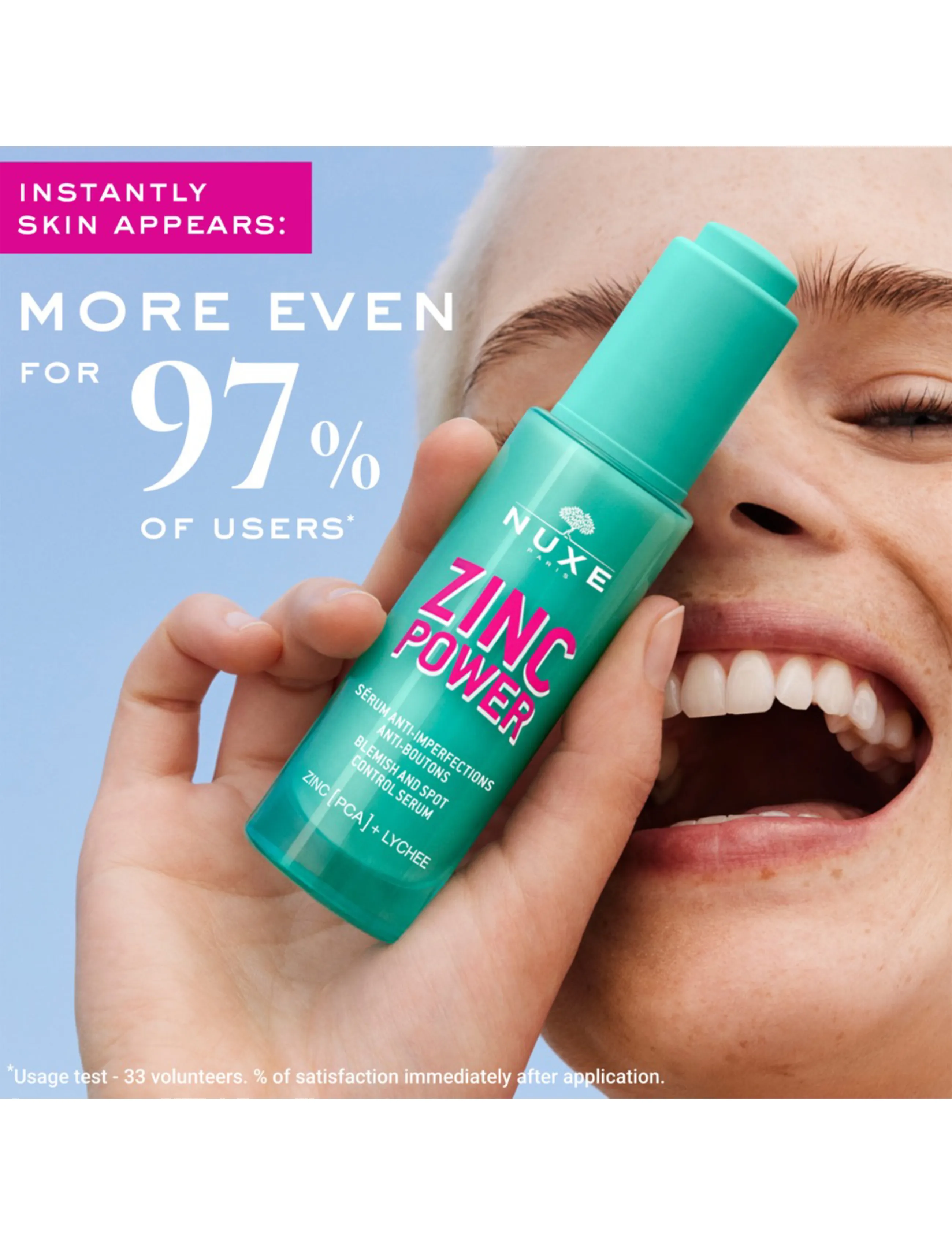 NUXE - ZINC POWER BLEMISH AND SPOT CONTROL SERUM 30 ML - serum - clear - 3
