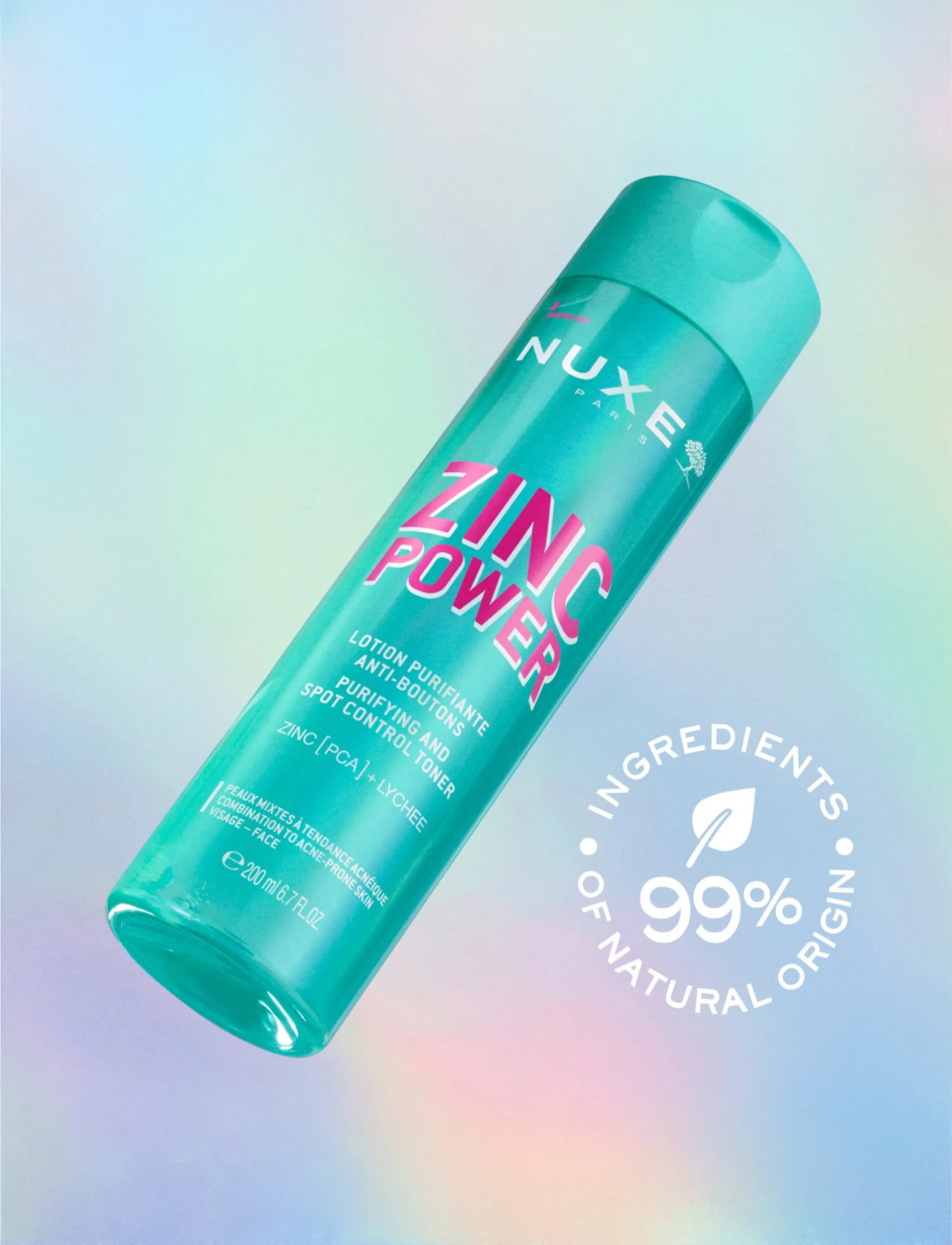 NUXE - ZINC POWER PURIFYING AND SPOT CONTROL TONER 200 ML - fugtgivende tonere - clear - 4