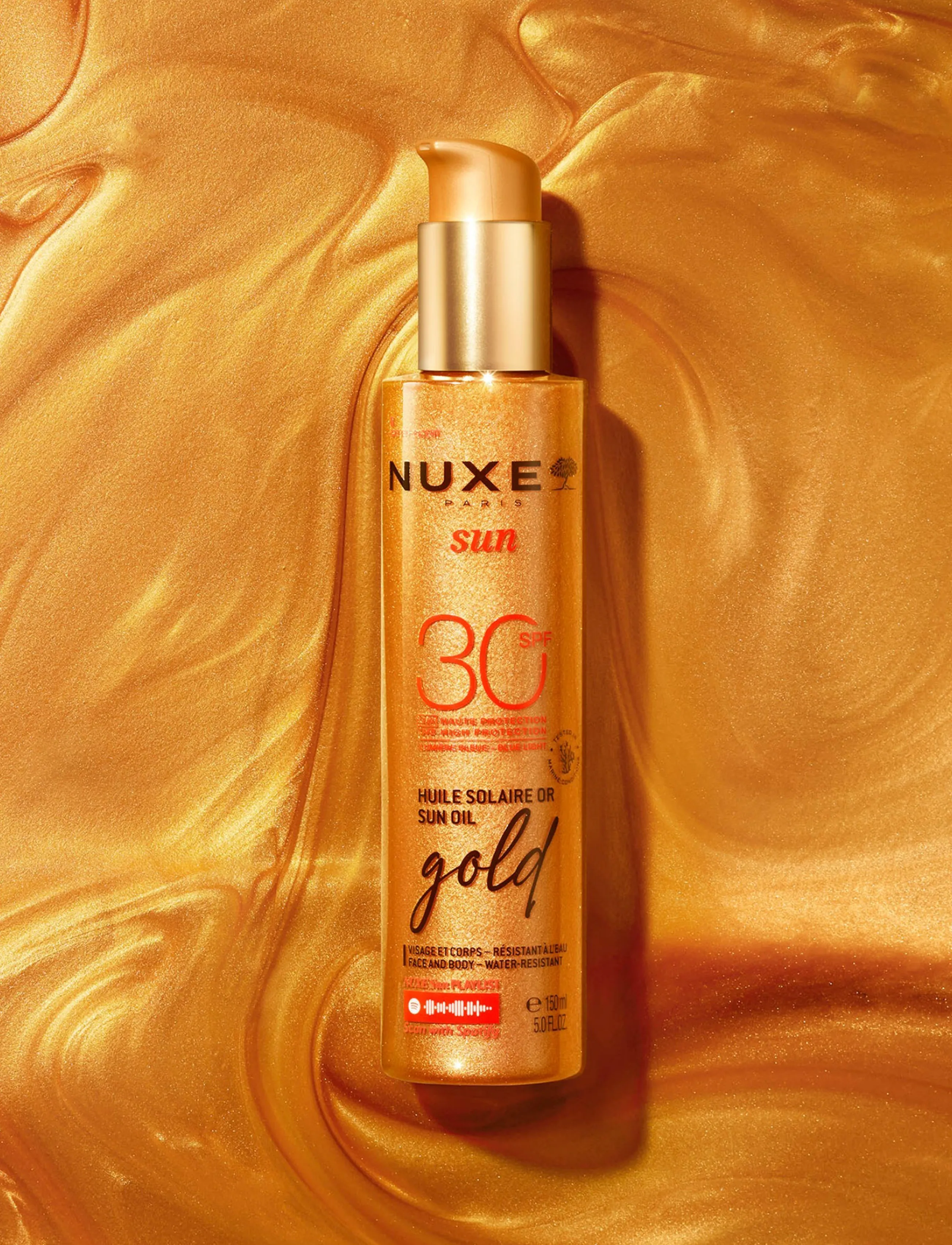 NUXE - Sun Tanning Oil Gold SPF30 - kropsolier - clear - 0