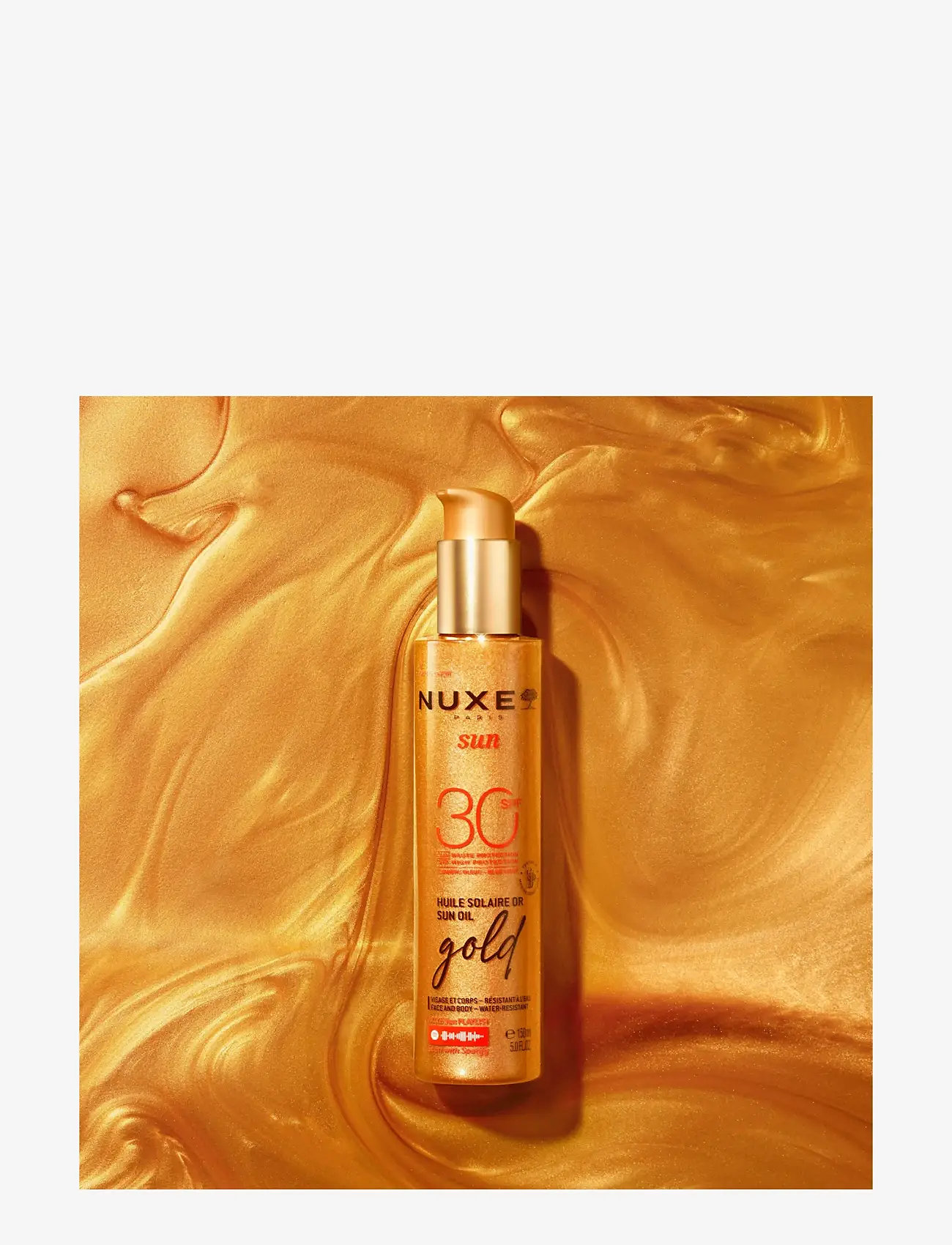 NUXE - SUN TANNING OIL GOLD SPF30 150 ML - kropsolier - clear - 1