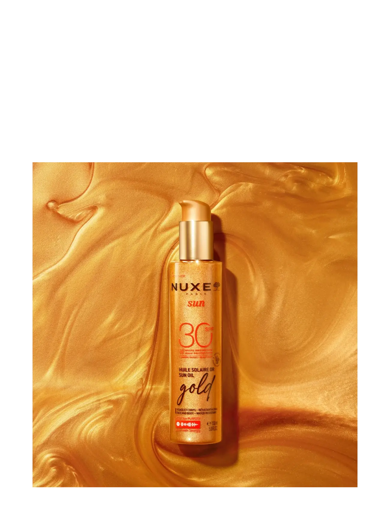 NUXE - SUN TANNING OIL GOLD SPF30 150 ML - kroppsoljer - clear - 1