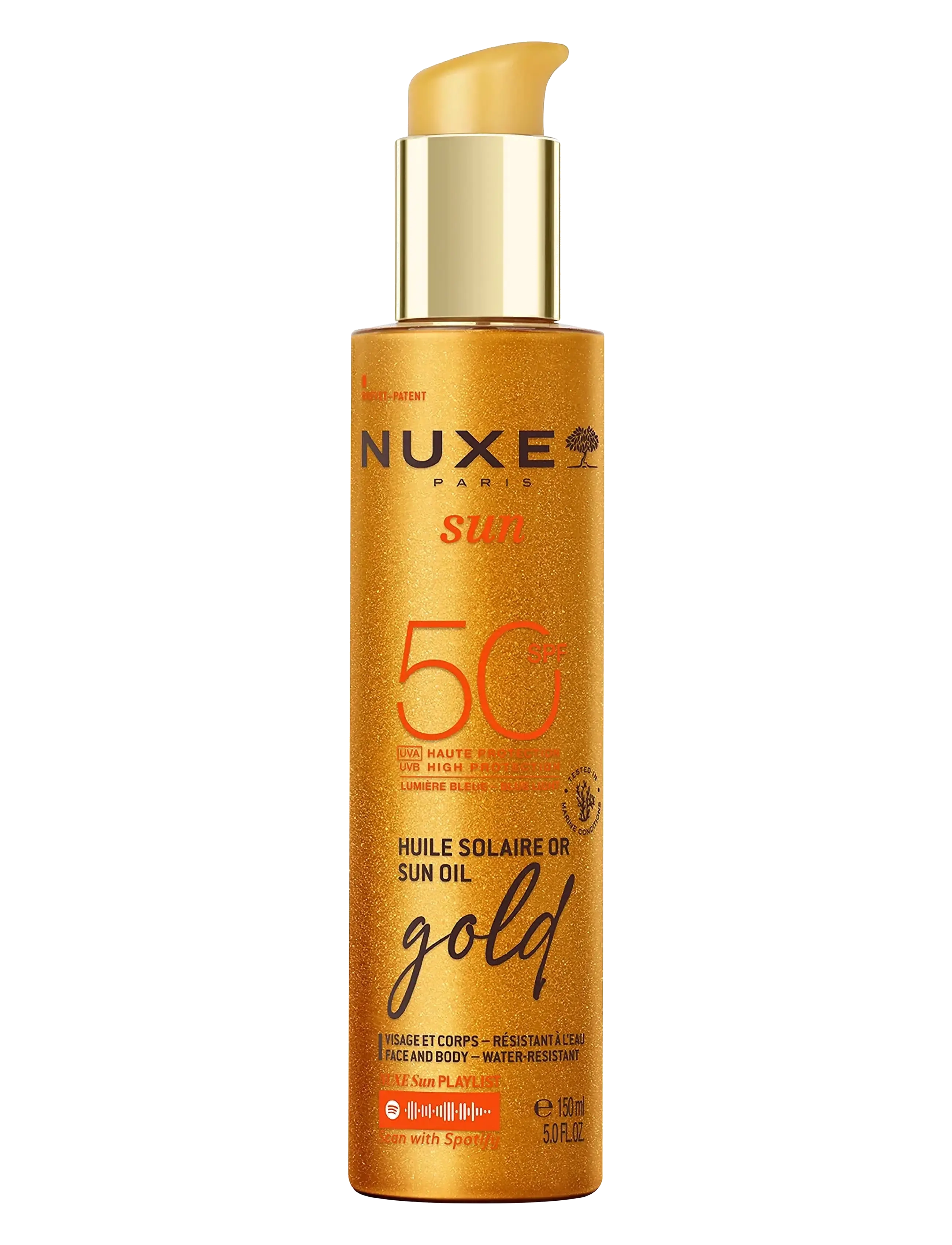 NUXE Sun Tanning Oil Gold Spf50, Body, Nude, Str: 150 ML