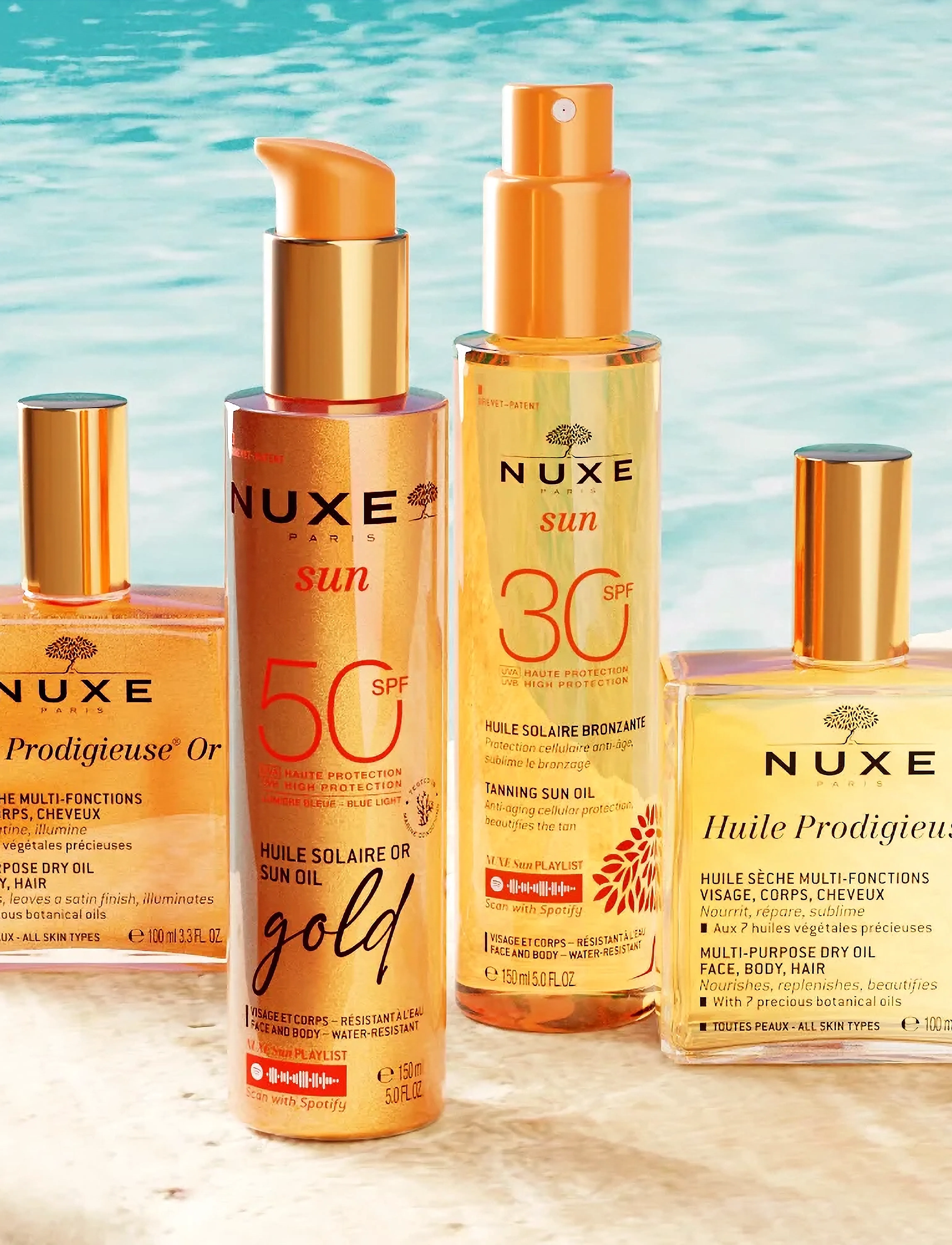 NUXE - SUN TANNING OIL GOLD SPF50 150 ML - til kroppen - clear - 2