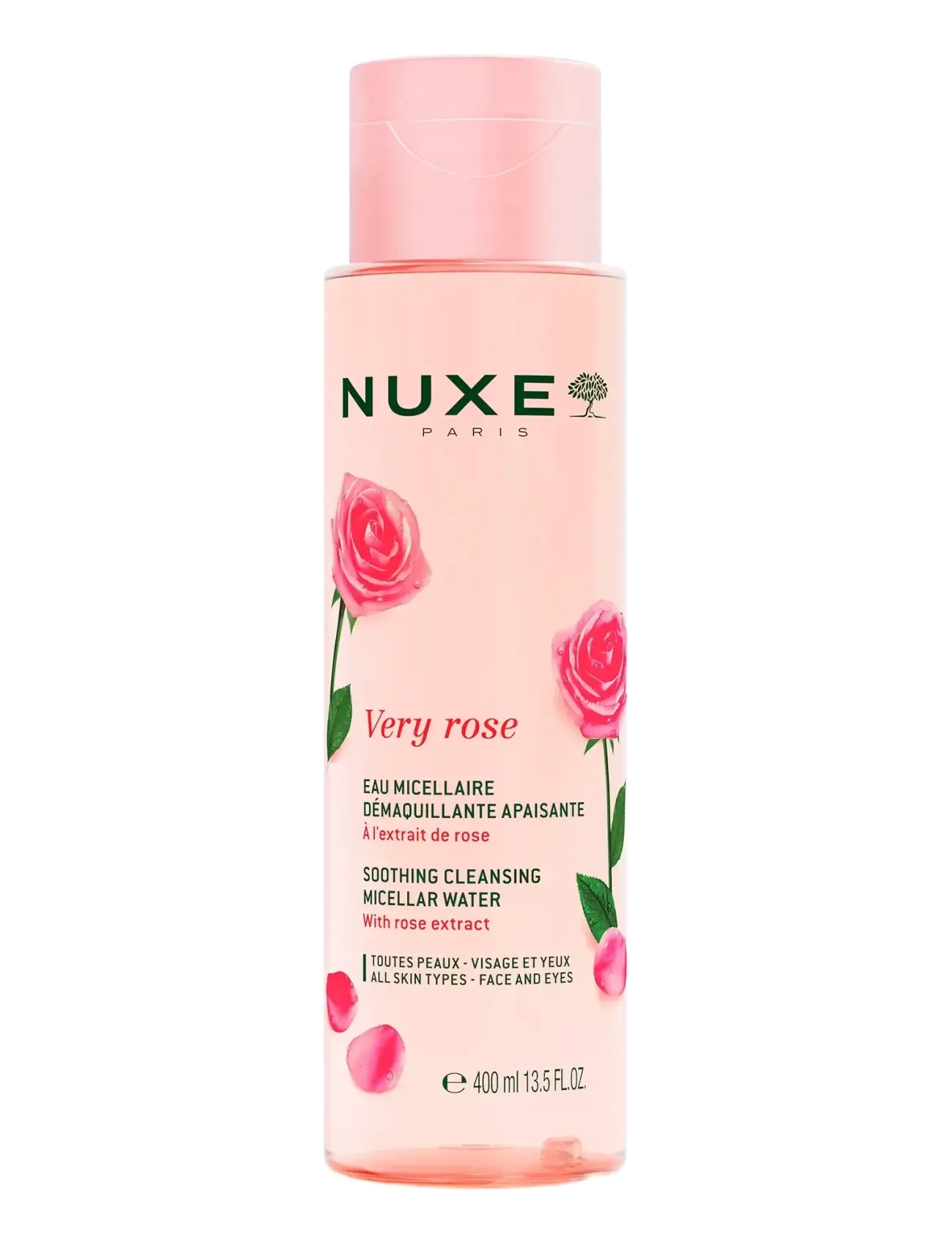 NUXE VERY ROSE CLEANSING WATER SENSITIVE SKIN 400 ML - Makeupfjernere - CLEAR / undefined