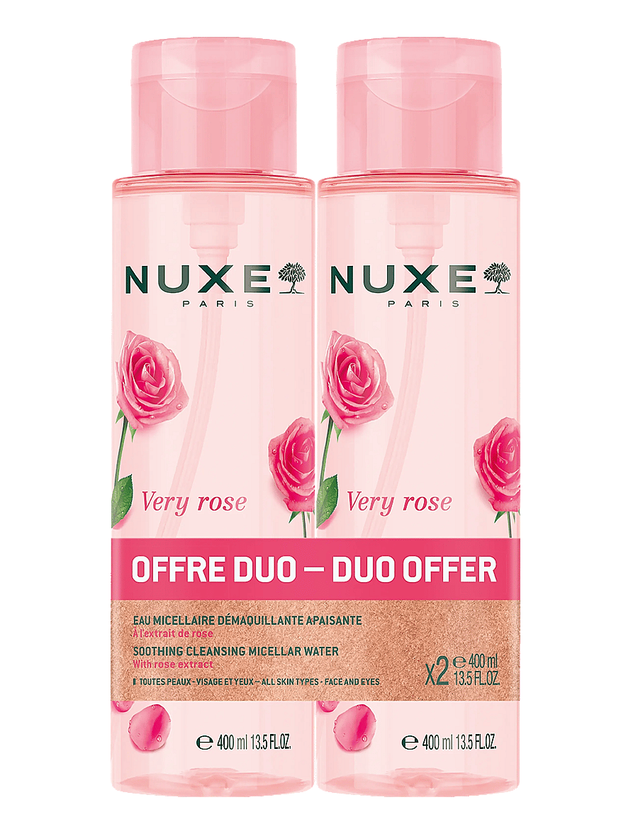NUXE - Very Rose Micellar Water 2x400 ml - micellärvatten - clear - 0