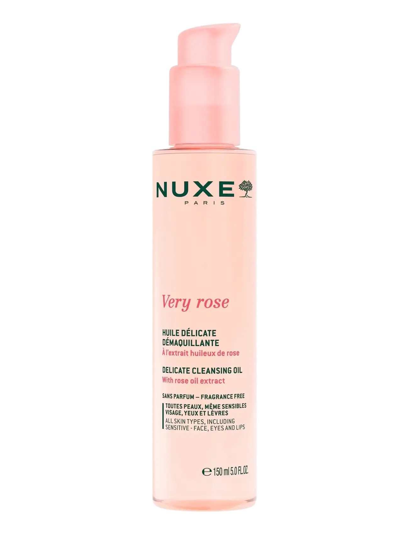 NUXE VERY ROSE CLEANSING OIL 150 ML - Ansiktsrengöring - CLEAR / undefined