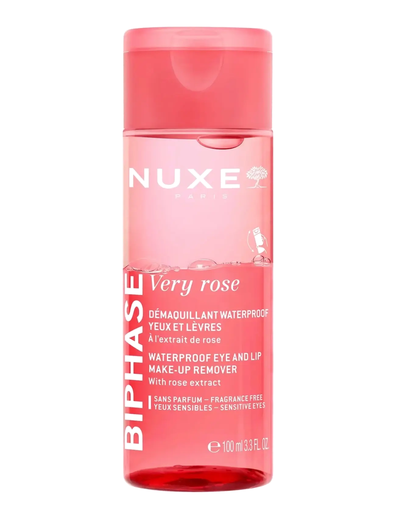 NUXE Biphase Makeup Remover, Very Rose, Makeupfjerner, Nude, Str: 100 ML
