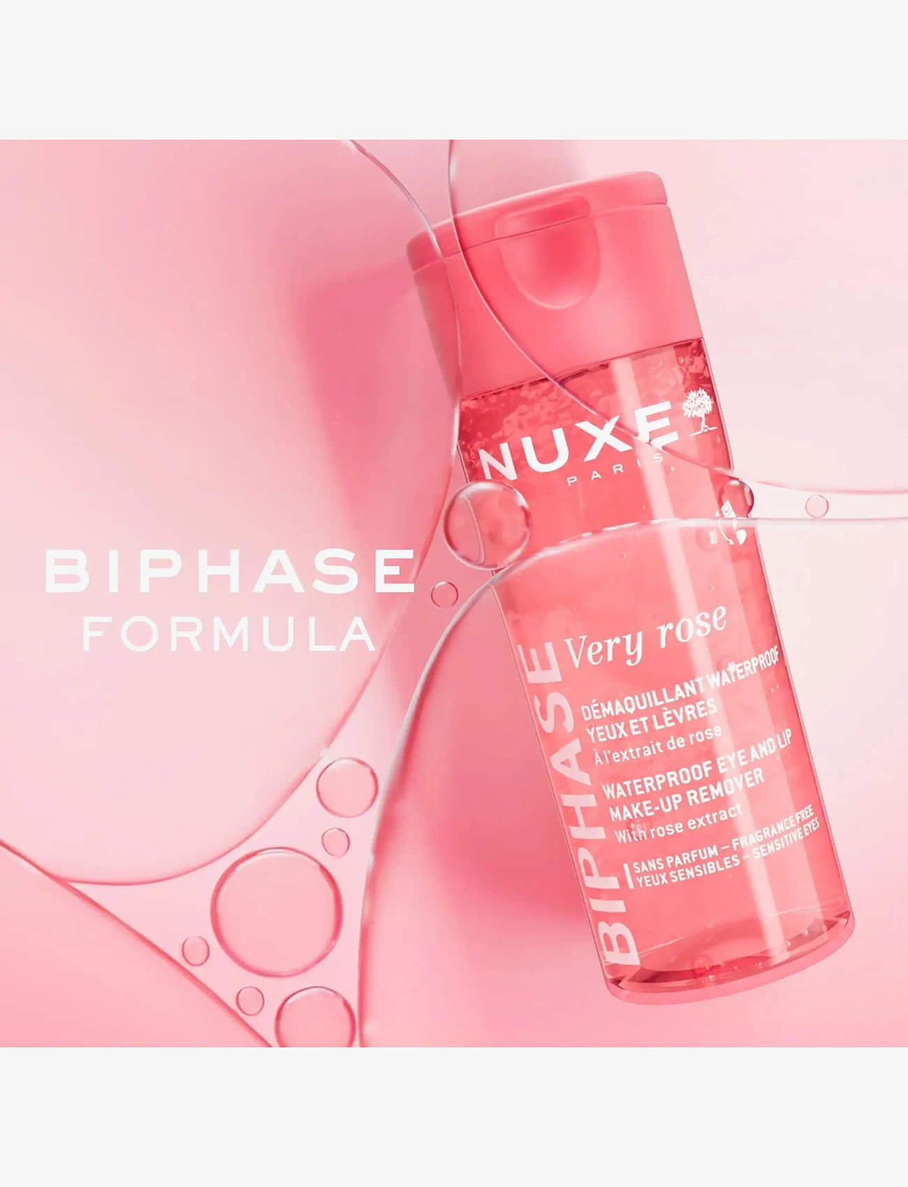 NUXE - Biphase Makeup Remover, Very Rose - makeupfjernere - clear - 1