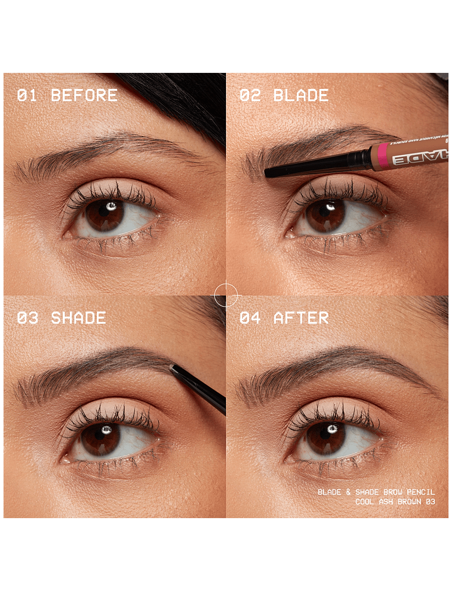 NYX Professional Makeup - NYX Professional Makeup Blade & Shade brynpenna 03 Cool Ash Brown 0,1 g - silmad ja kulmud - black - 3