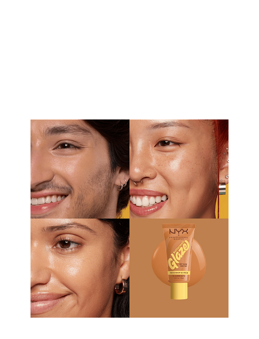 NYX Professional Makeup - NYX Professional Makeup Buttermelt Glaze Skin Tint SPF30 foundation 08 Nutmeg Butta 30 ml - almond butta - 1