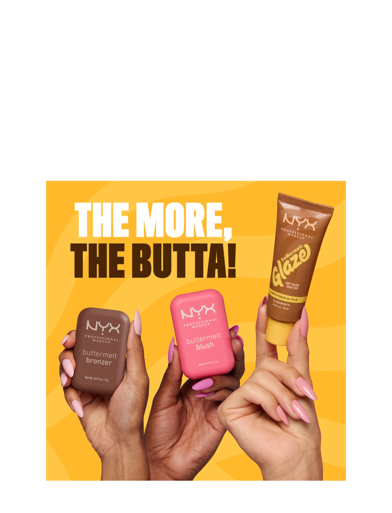 NYX Professional Makeup - NYX Professional Makeup Buttermelt Glaze Skin Tint SPF30 foundation 08 Nutmeg Butta 30 ml - makeup - almond butta - 5
