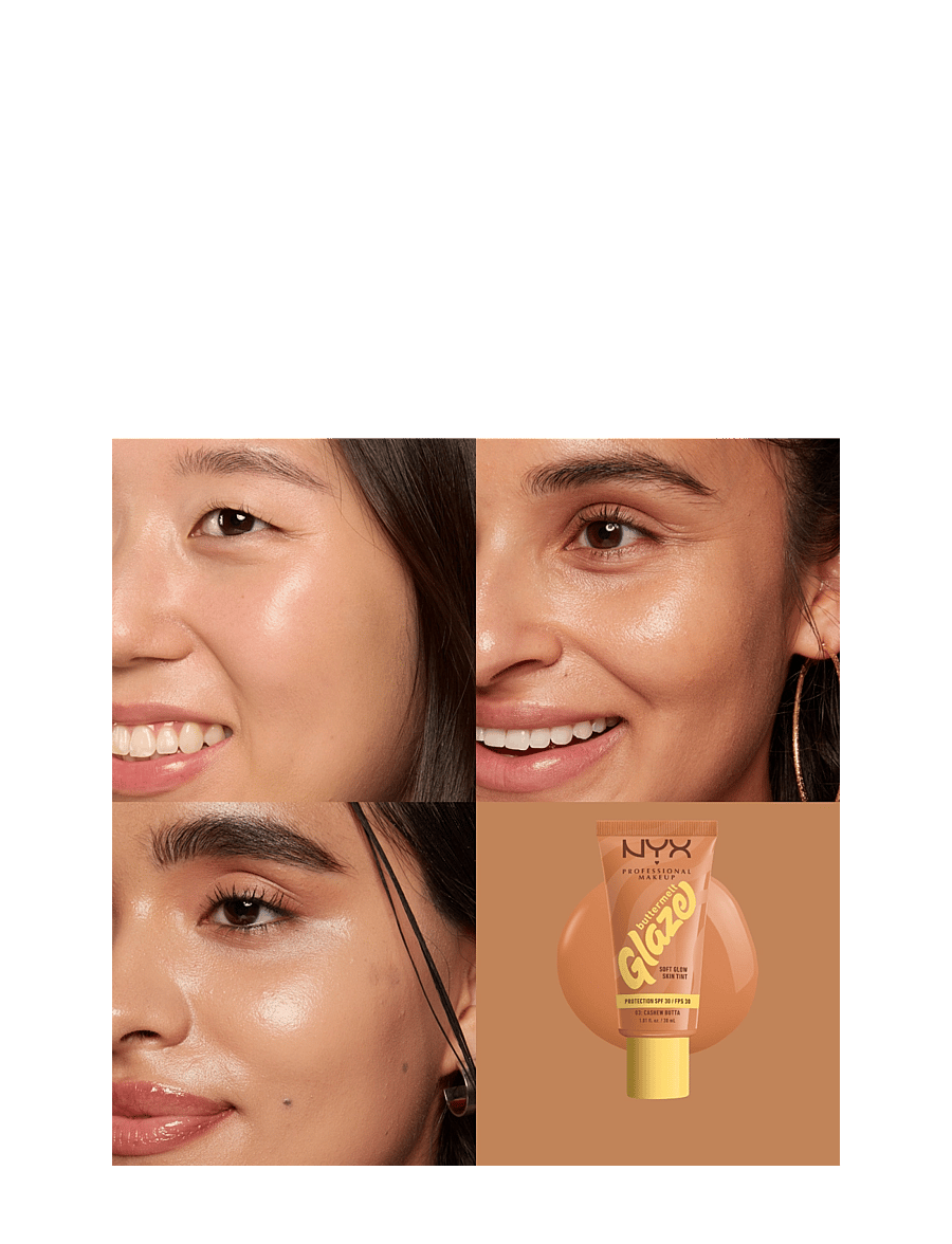 NYX Professional Makeup - NYX Professional Makeup Buttermelt Glaze Skin Tint SPF30 foundation 01 Whipped Butta 30 ml - makeup - cashew butta - 1