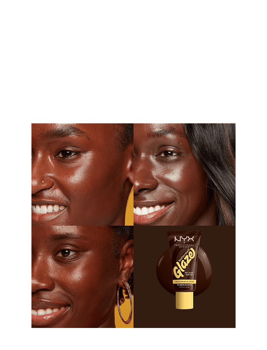 NYX Professional Makeup - NYX Professional Makeup Buttermelt Glaze Skin Tint SPF30 foundation 01 Whipped Butta 30 ml - makeup - chocolate butta - 1