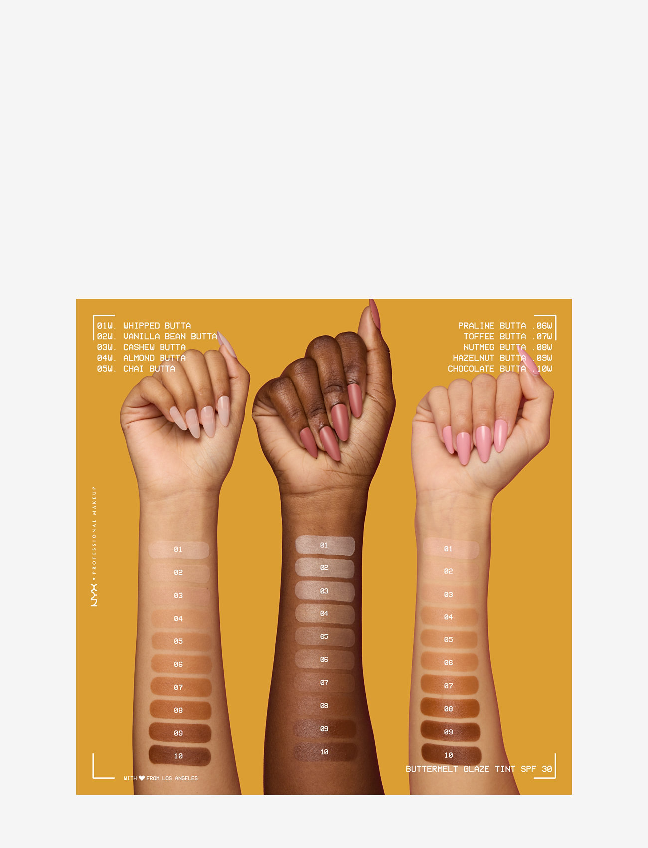 NYX Professional Makeup - NYX Professional Makeup Buttermelt Glaze Skin Tint SPF30 foundation 01 Whipped Butta 30 ml - makeup - hazelnut butta - 3