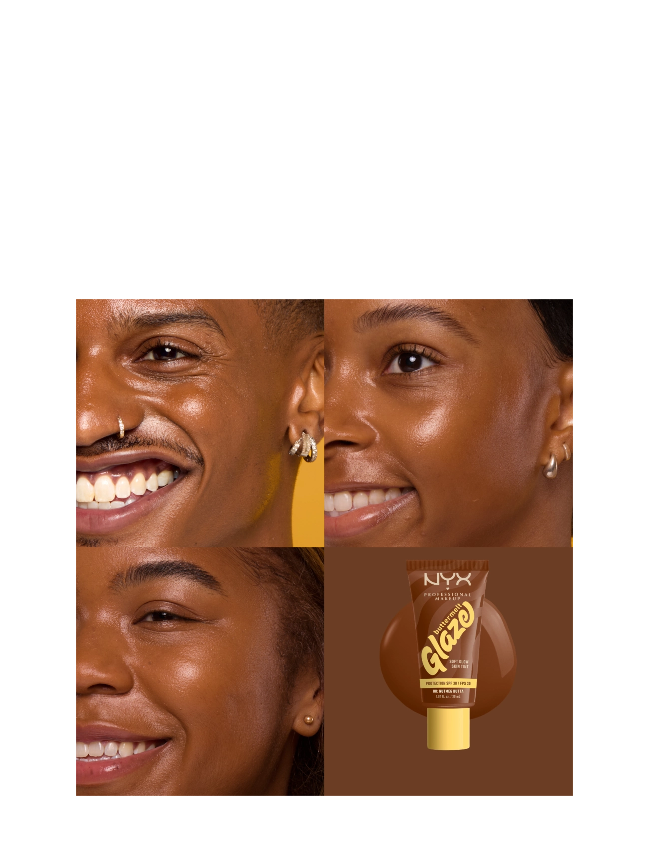 NYX Professional Makeup - NYX Professional Makeup Buttermelt Glaze Skin Tint SPF30 foundation 08 Nutmeg Butta 30 ml - makeup - nutmeg butta - 1