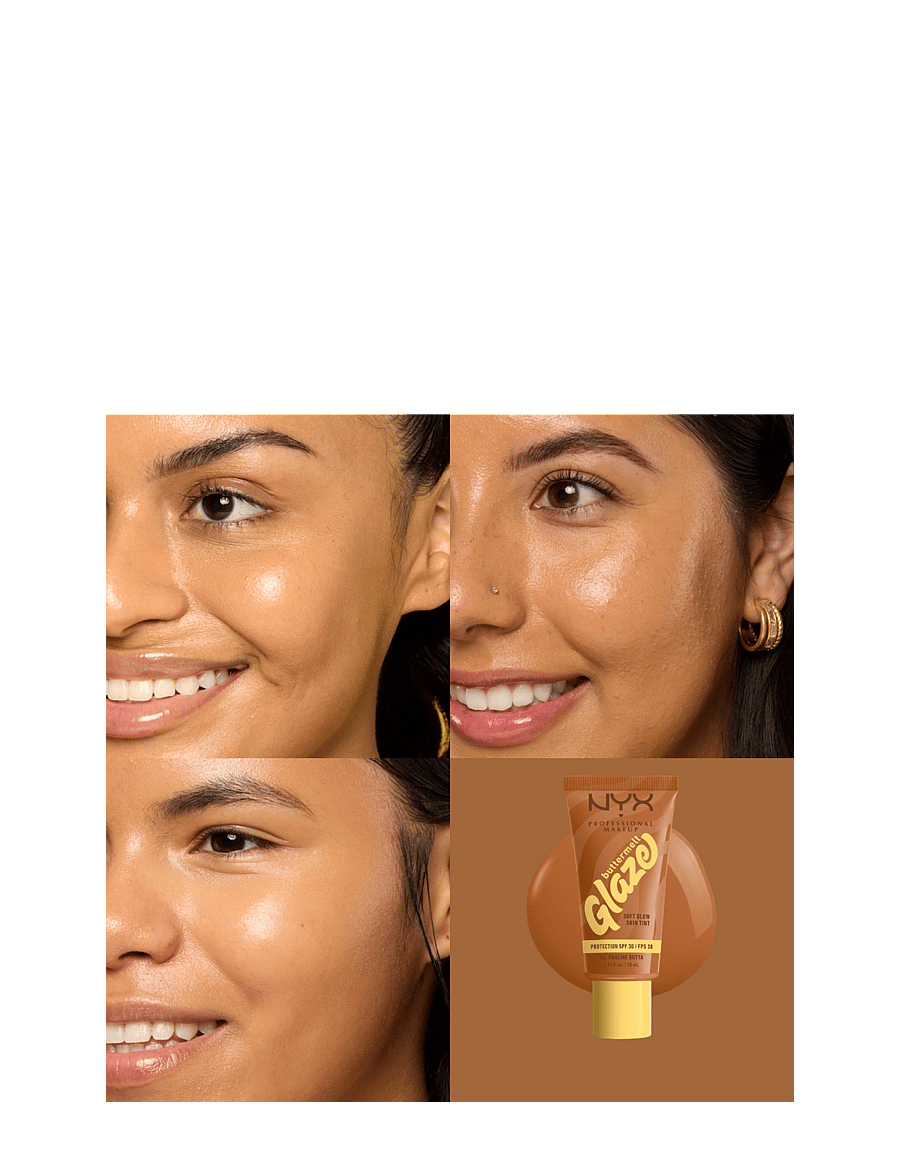 NYX Professional Makeup - NYX Professional Makeup Buttermelt Glaze Skin Tint SPF30 foundation 01 Whipped Butta 30 ml - makeup - praline butta - 1