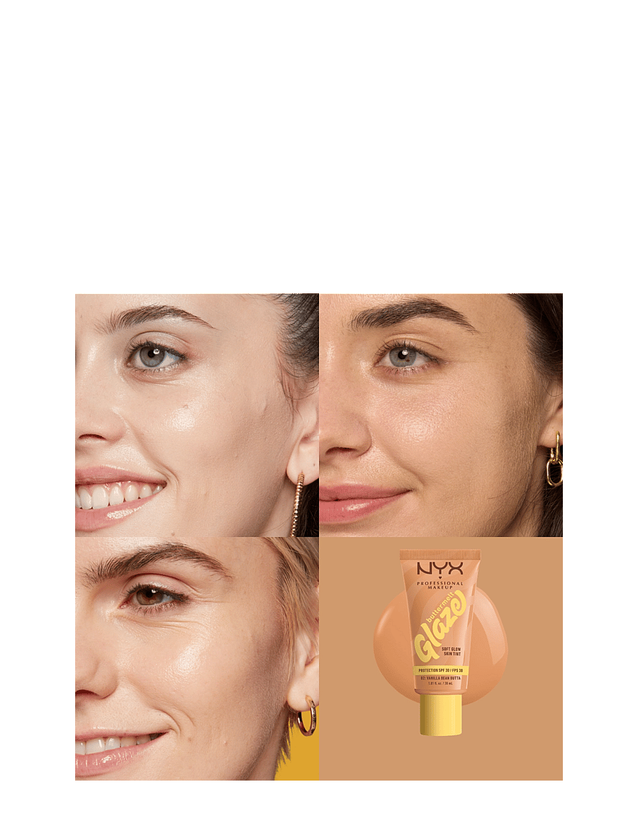 NYX Professional Makeup - NYX Professional Makeup Buttermelt Glaze Skin Tint SPF30 foundation 08 Nutmeg Butta 30 ml - vanilla bean butta - 1