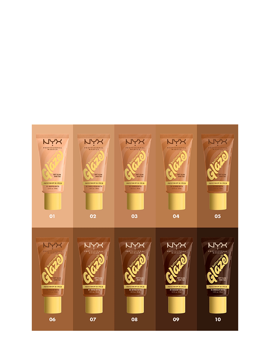 NYX Professional Makeup - NYX Professional Makeup Buttermelt Glaze Skin Tint SPF30 foundation 01 Whipped Butta 30 ml - makeup - whipped butta - 4