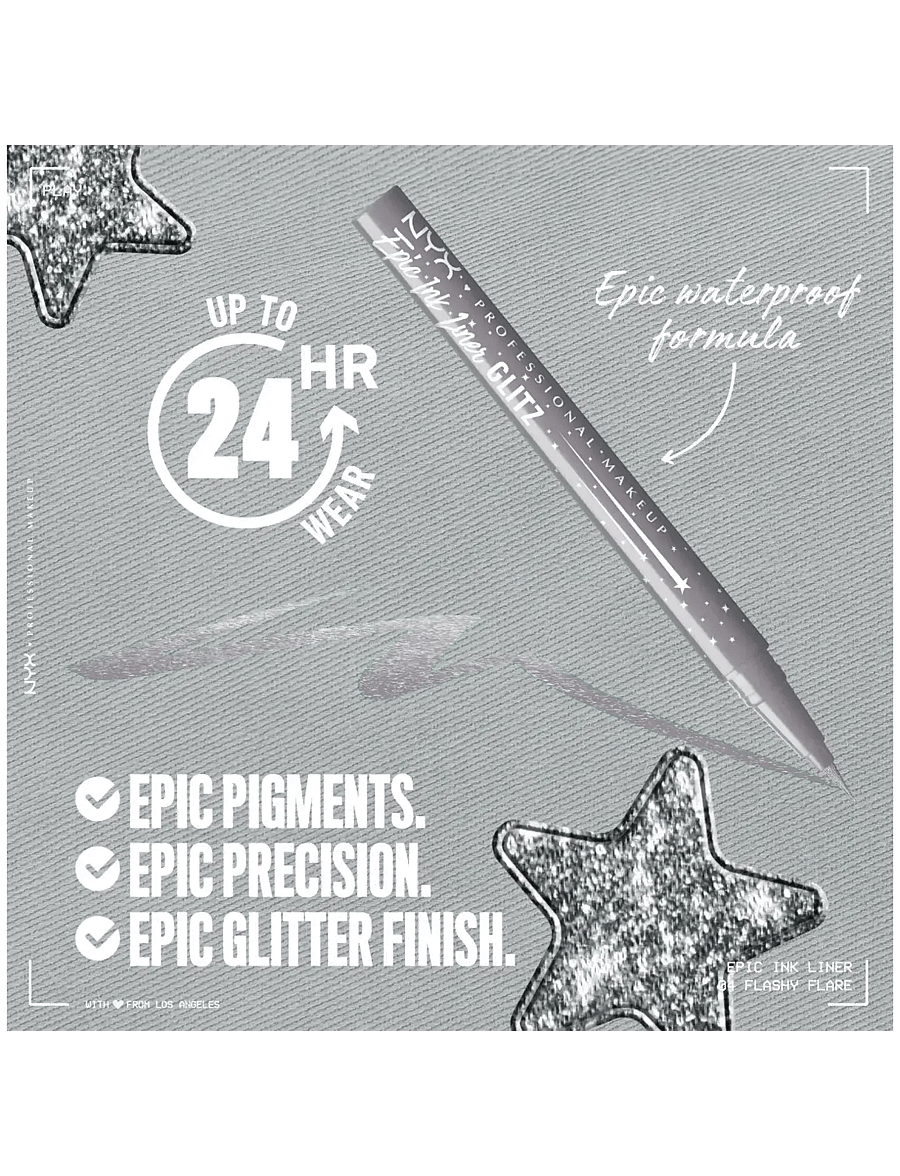 NYX Professional Makeup - NYX Professional Makeup Epic Ink Liner Glitz Waterproof 04 Flashy Flare 0,01 g - makeup - flashy flare - 3