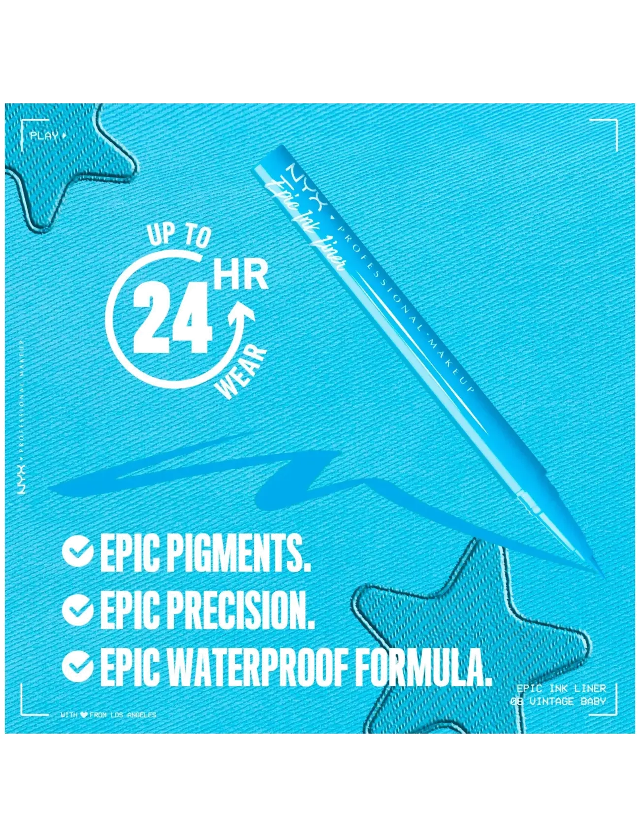 NYX Professional Makeup - NYX Professional Makeup Epic Ink Liner Waterproof 08 Vintage Baby 0,01 g - makeup - vintage baby - 3