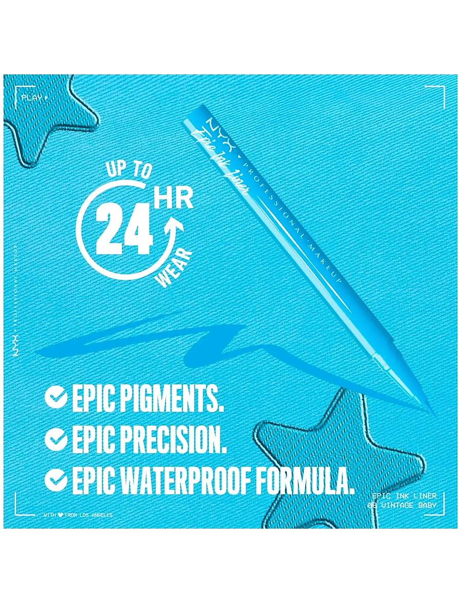 NYX Professional Makeup - NYX Professional Makeup Epic Ink Liner Waterproof 08 Vintage Baby 0,01 g - smink - vintage baby - 3