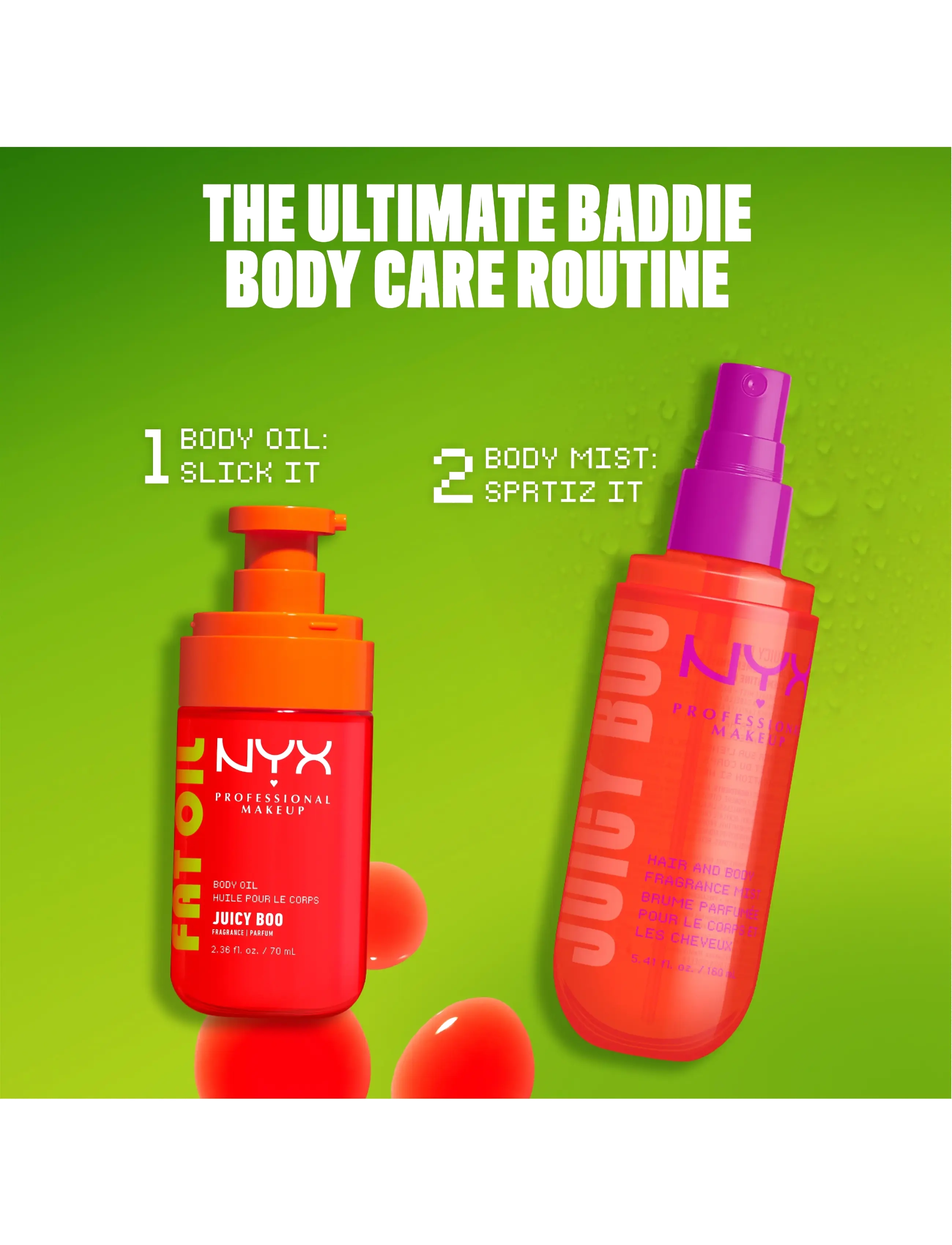 NYX Professional Makeup - NYX Professional Makeup Fat Oil Body Fragrance Mist - parfumer - juicy boo - 5