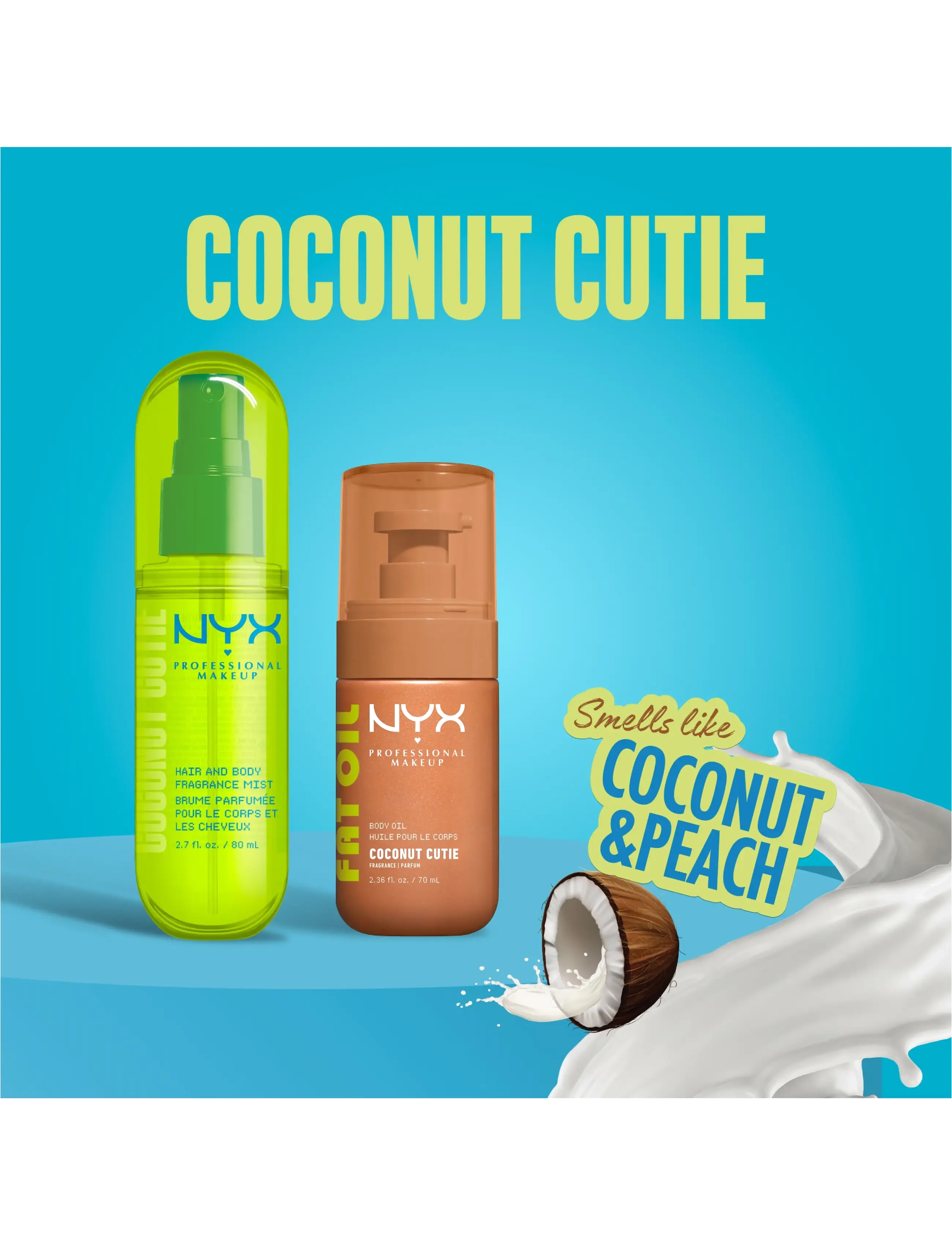 NYX Professional Makeup - NYX Professional Makeup Fat Oil Body Fragrance Mist - parfumer - coconut cutie - 4
