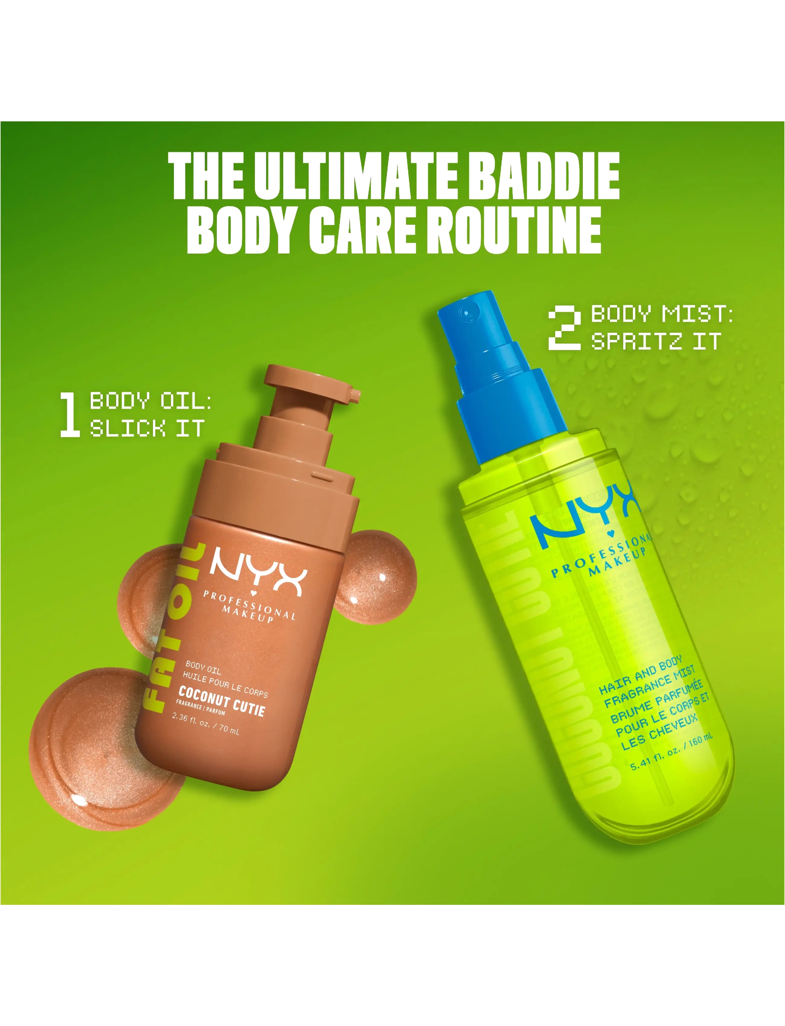 NYX Professional Makeup - NYX Professional Makeup Fat Oil Body Fragrance Mist - parfumer - coconut cutie - 5