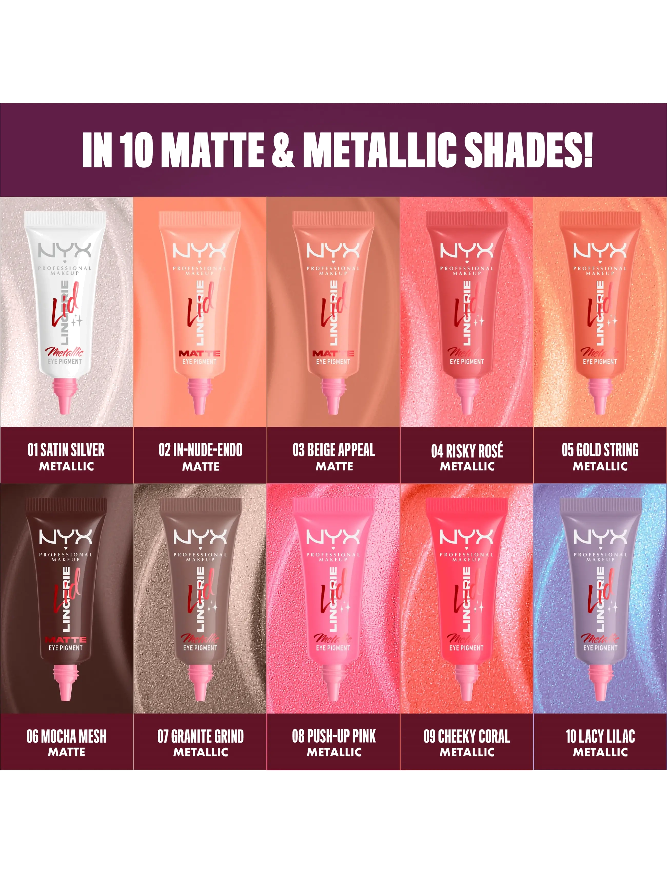 NYX Professional Makeup - NYX Professional Makeup Lid Lingerie Liquid Eyeshadow  - makeup - satin silver - 4