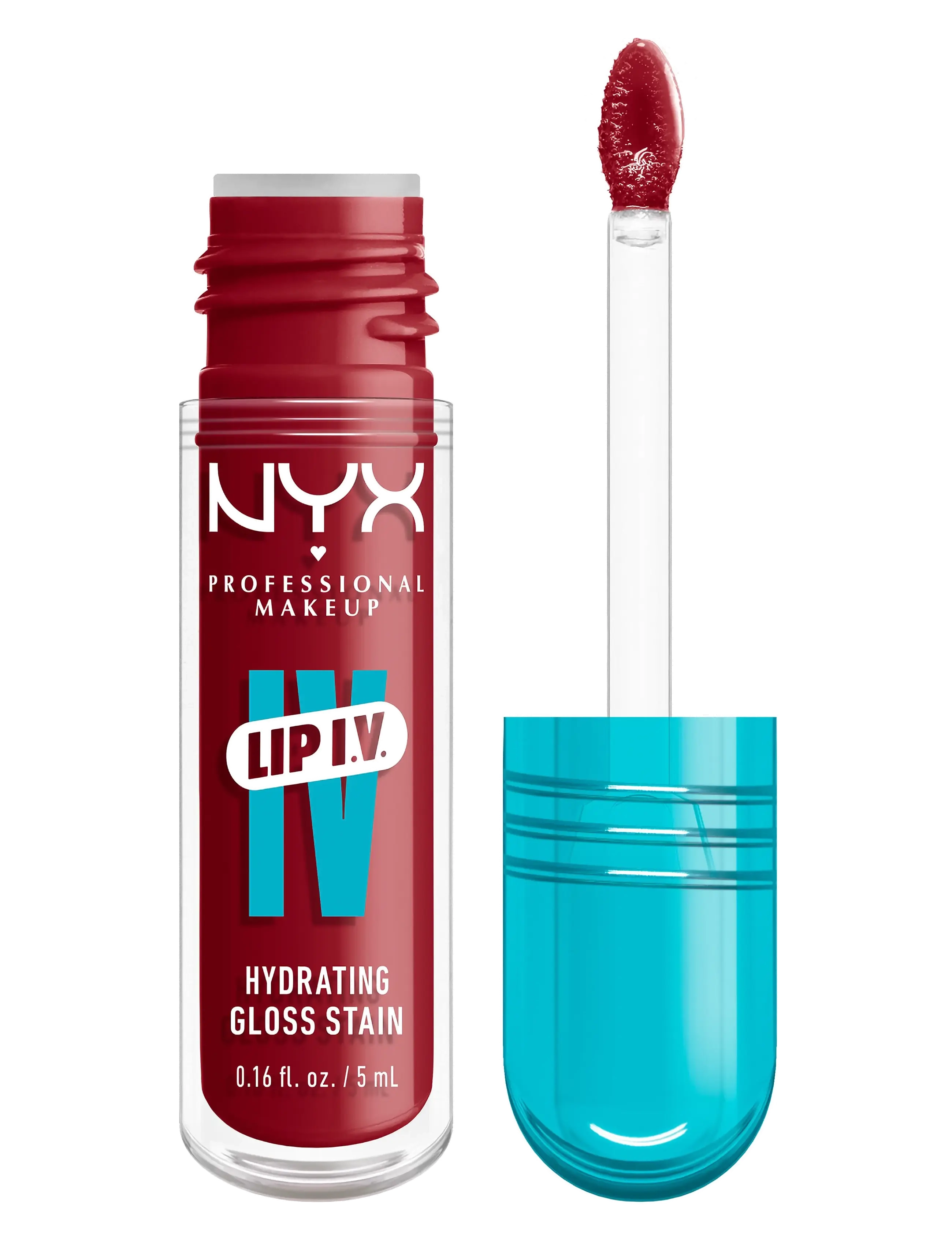 NYX Professional Makeup NYX Professional Makeup Lip I.V. Hydrating Gloss Stain läppglans 15 Water 'Bout Wine? 5 ml - NYX Professional Makeup - BERRY THIRSTY / clear