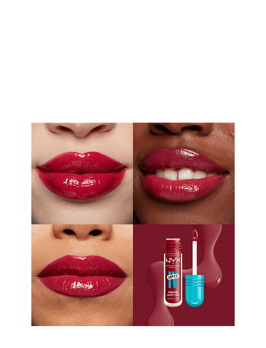 NYX Professional Makeup - NYX Professional Makeup Lip I.V. Hydrating Gloss Stain läppglans 11 Redy-Y.Set. Wet! 5 ml - makeup - berry thirsty - 1