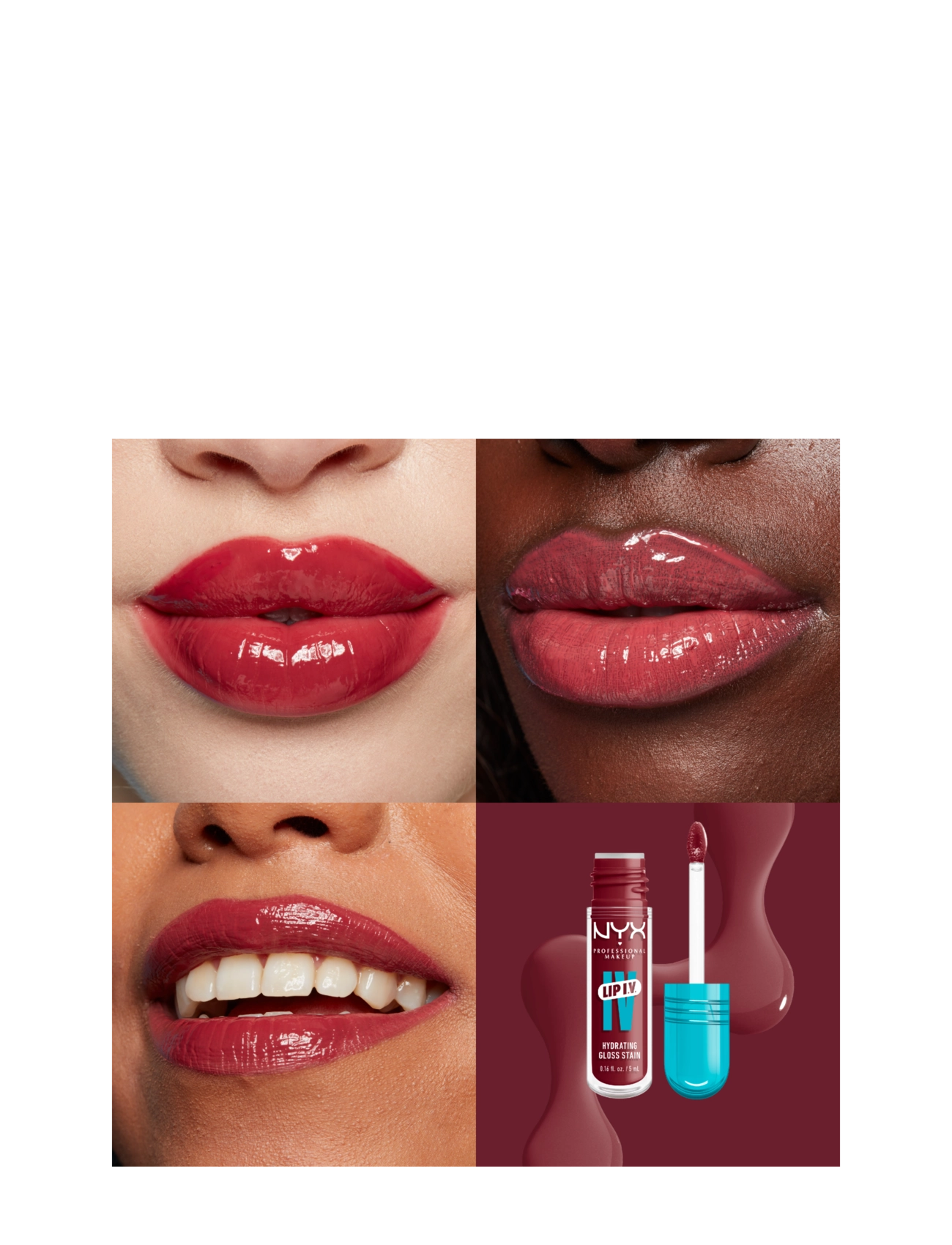 NYX Professional Makeup - NYX Professional Makeup Lip I.V. Hydrating Gloss Stain läppglans 01 Caramel Drip 5 ml - blush rush - 1