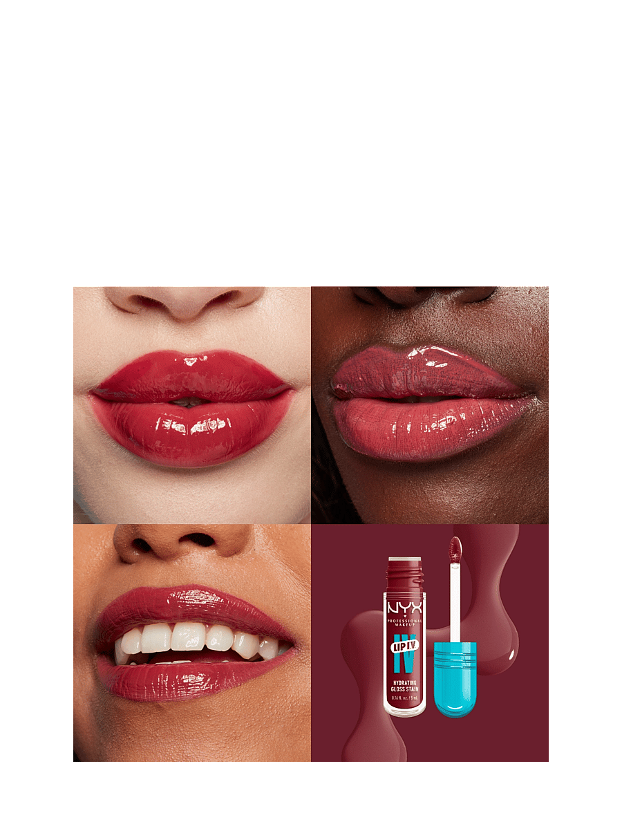 NYX Professional Makeup - NYX Professional Makeup Lip I.V. Hydrating Gloss Stain läppglans 01 Caramel Drip 5 ml - blush rush - 1