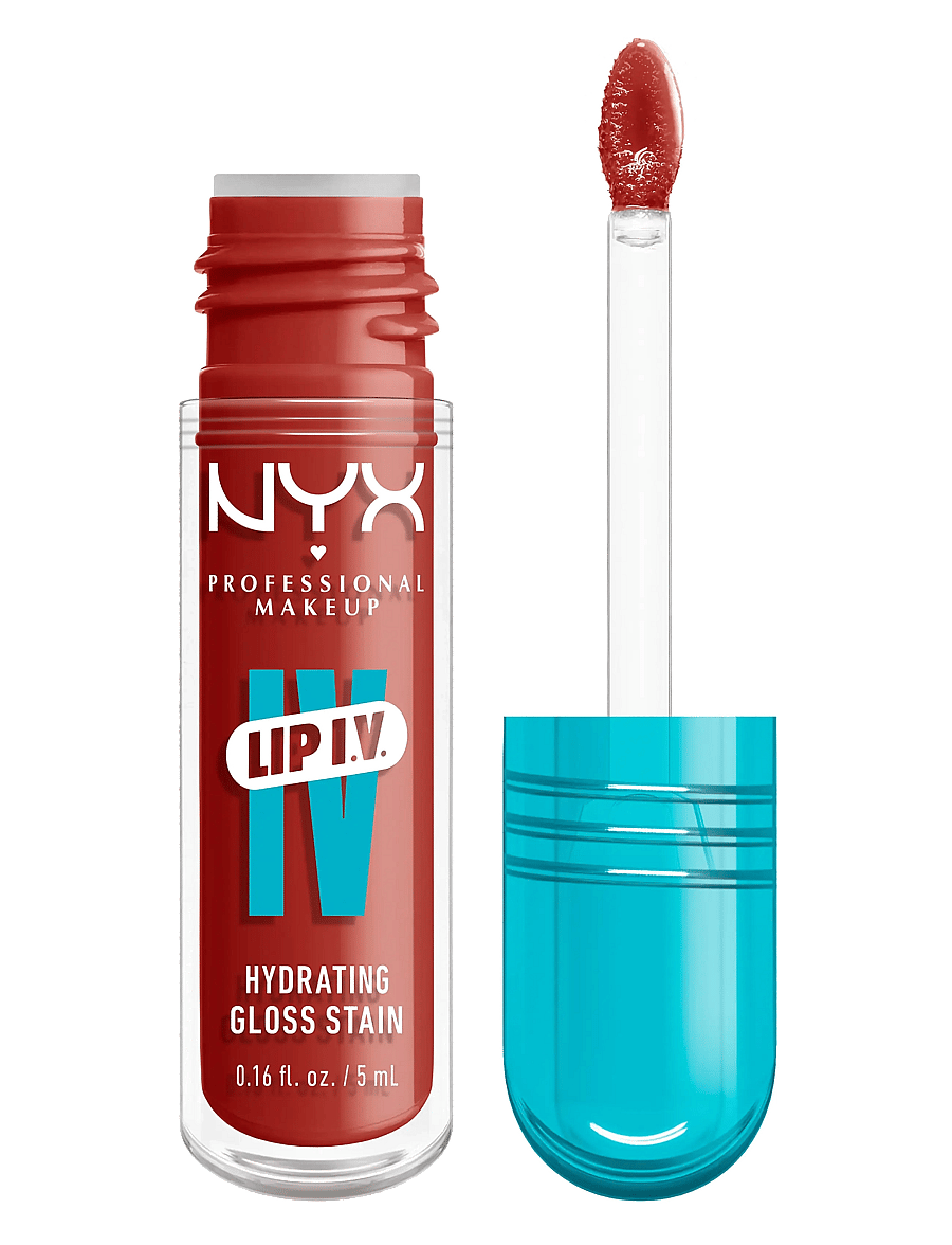 NYX Professional Makeup - NYX Professional Makeup Lip I.V. Hydrating Gloss Stain läppglans 01 Caramel Drip 5 ml - burst that tang! - 0