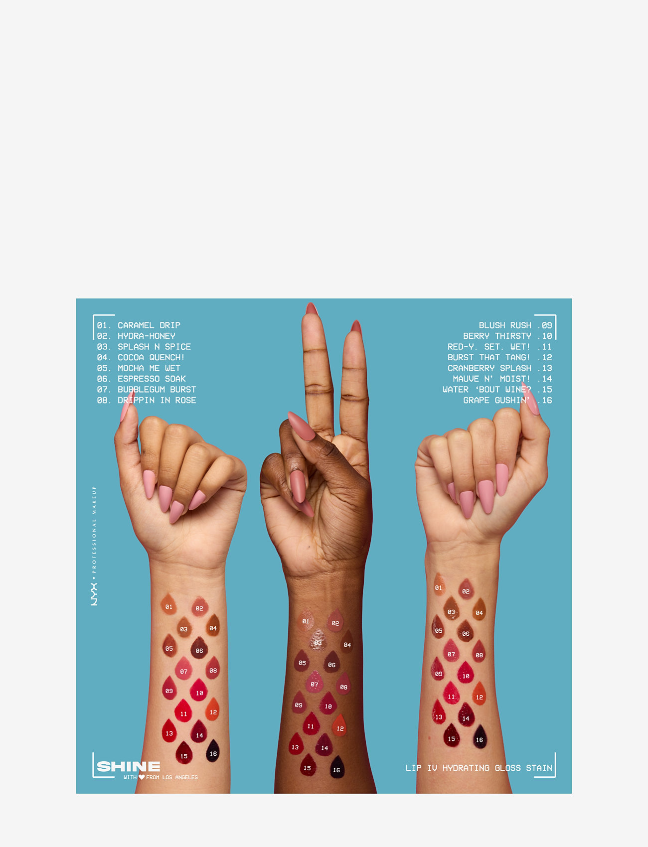 NYX Professional Makeup - NYX Professional Makeup Lip I.V. Hydrating Gloss Stain läppglans 12 Burst That Tang! 5 ml - förðunarvörur - burst that tang! - 4